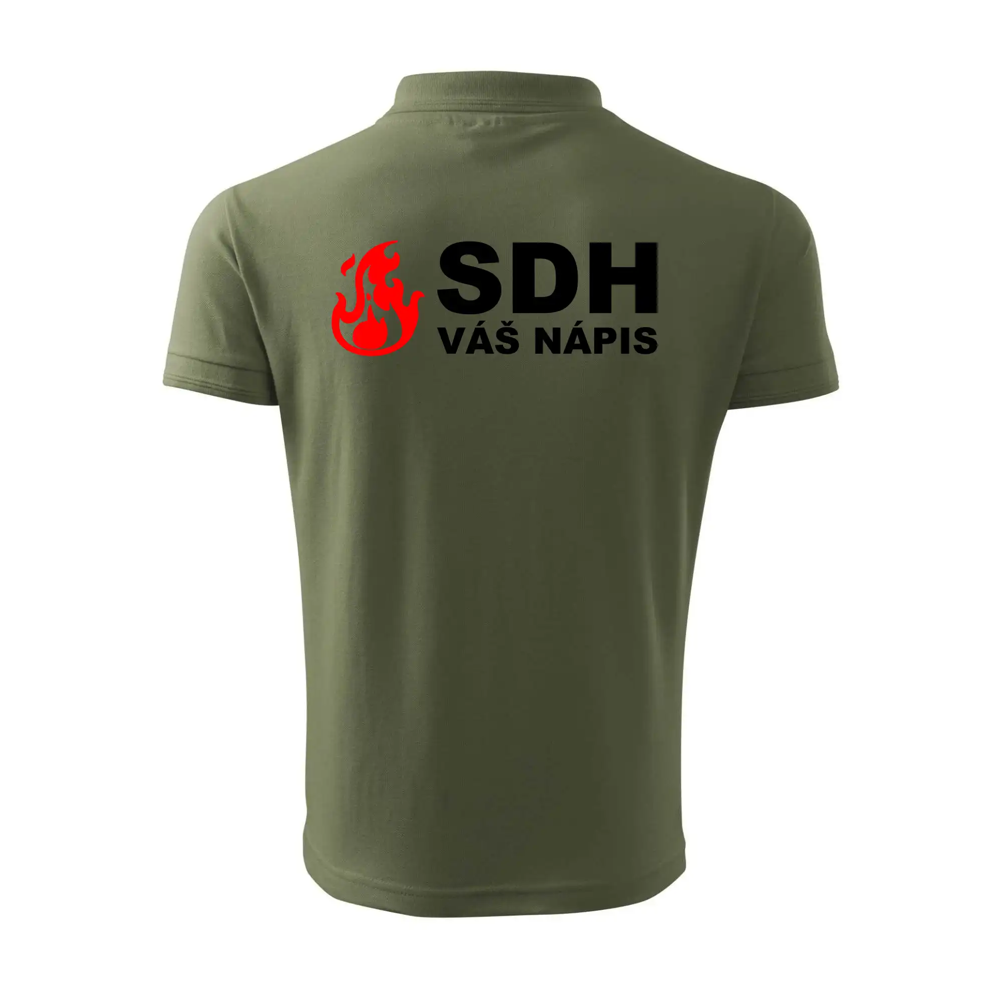 SDH nápis (oheň, název sboru - vlastní nápis)