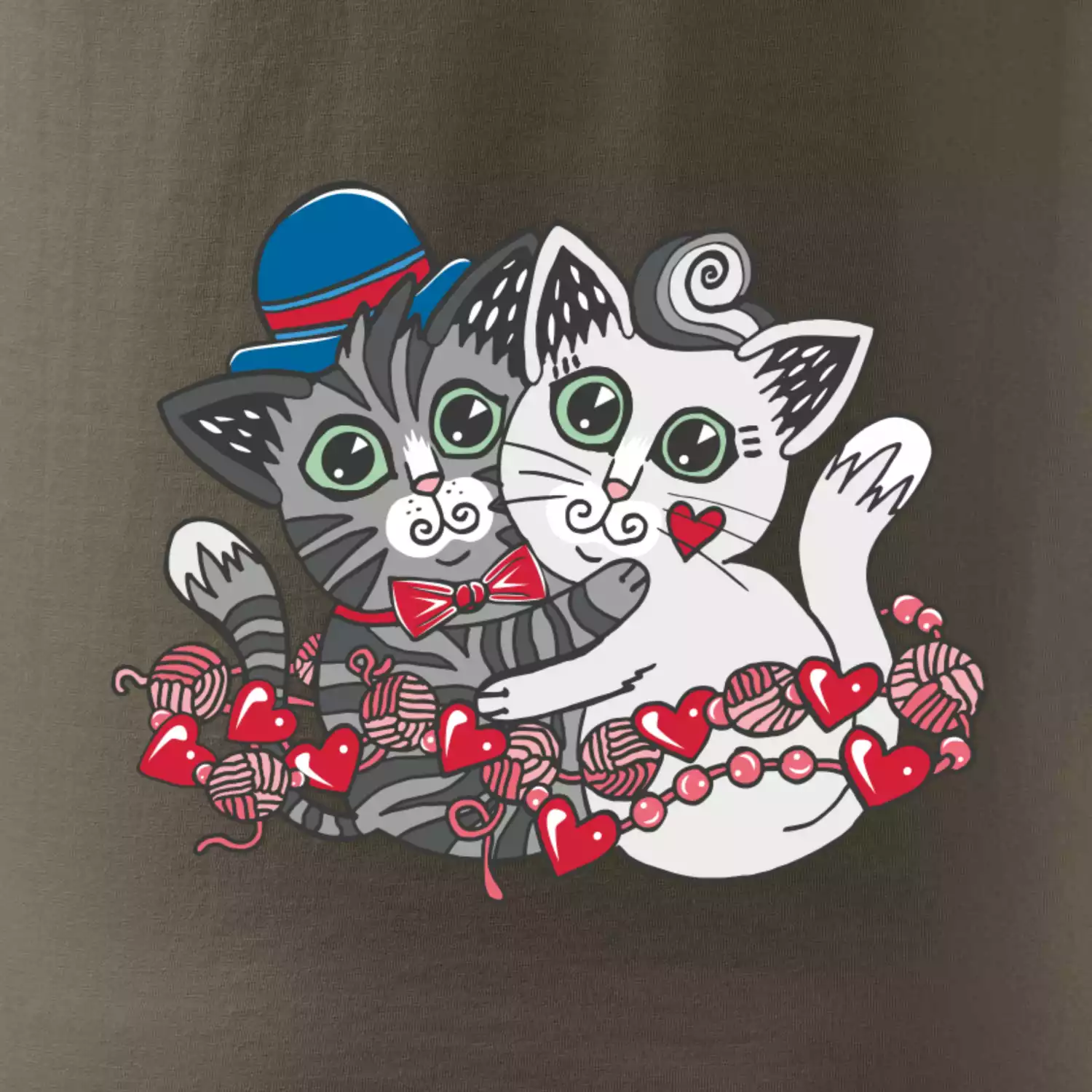 Kočky v objetí (Pecka design)