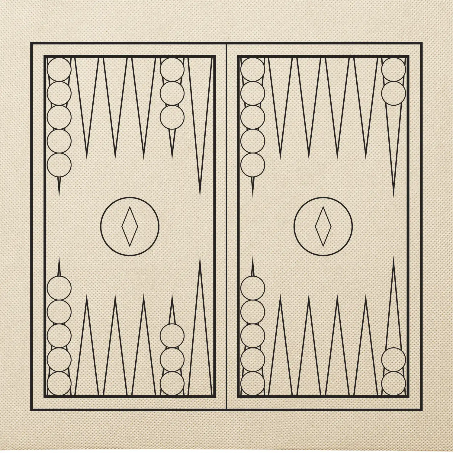 Backgammon černobílý