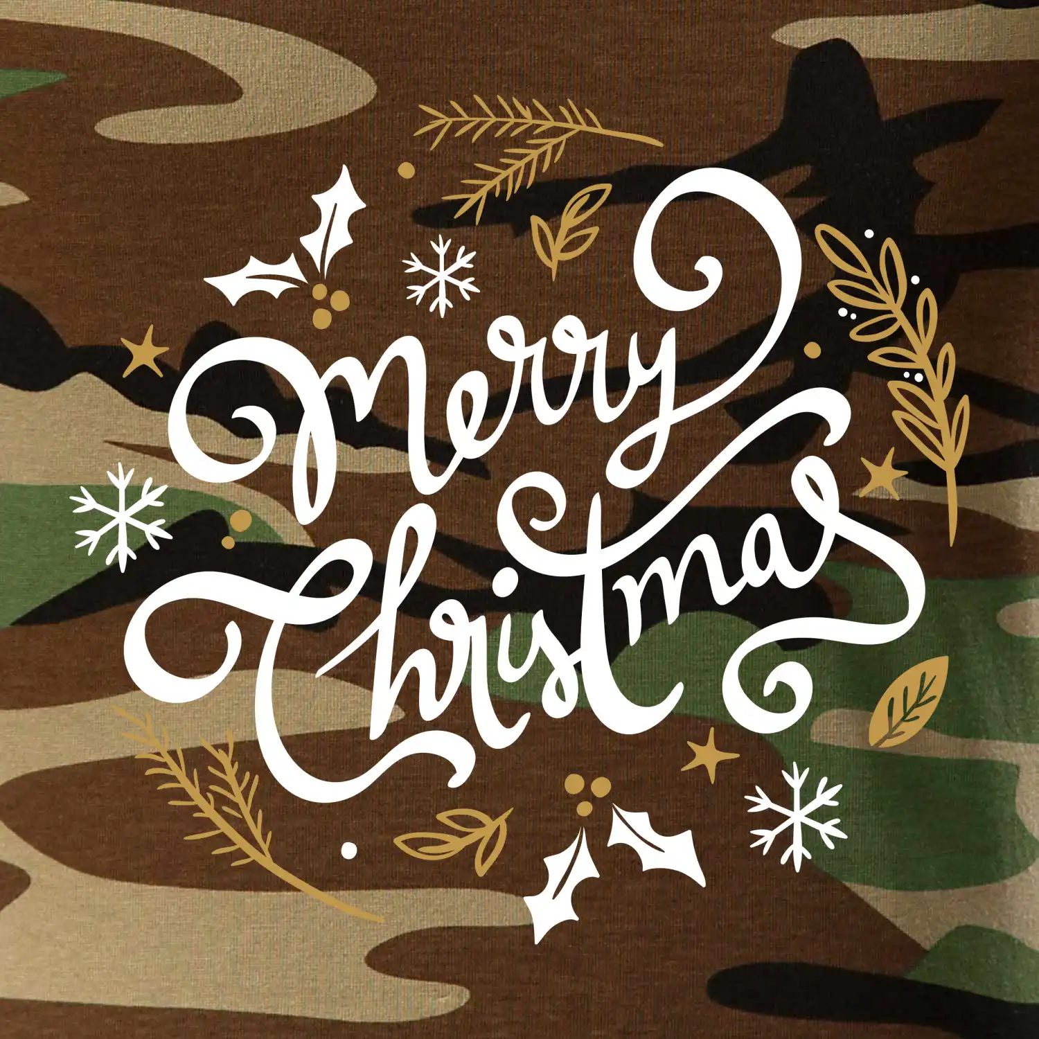 Merry christmas - nápis kulatý