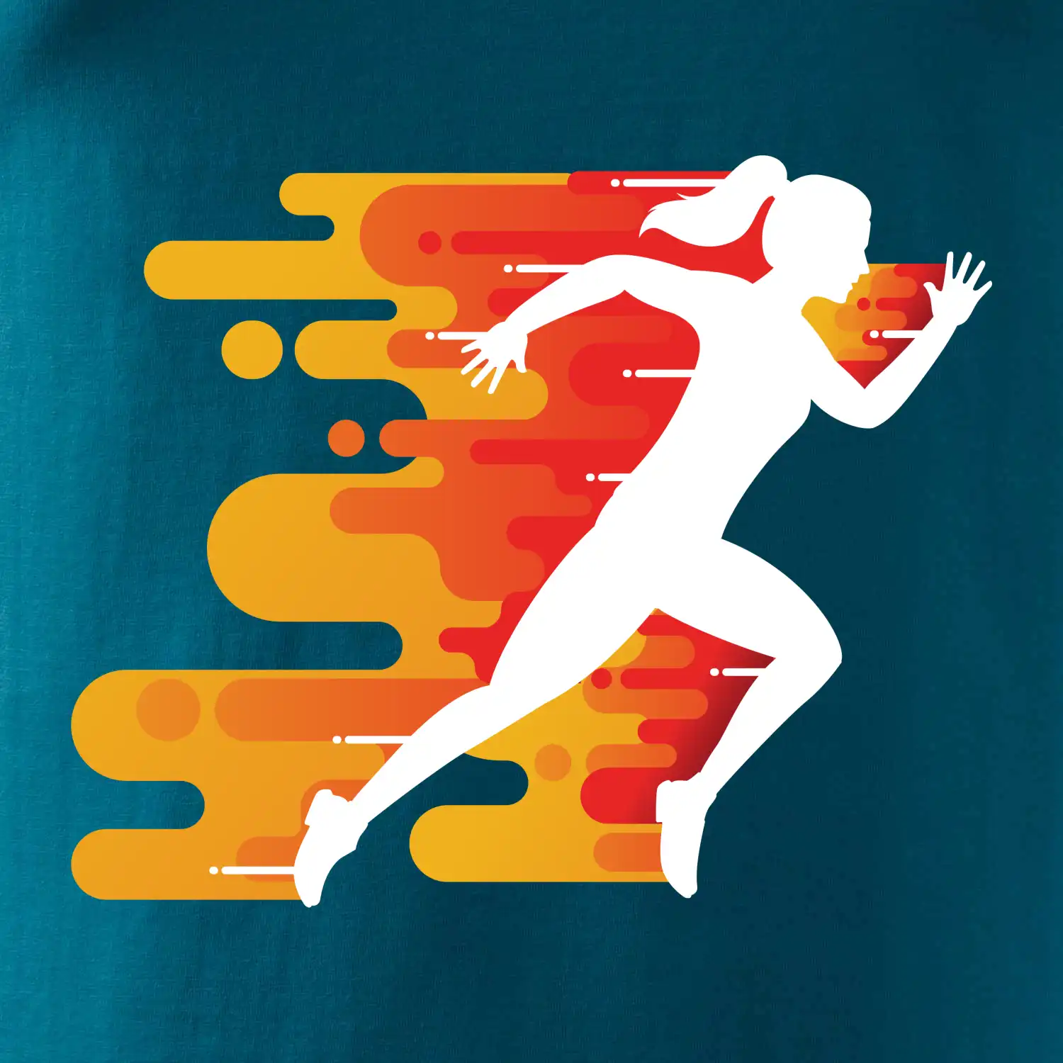 Běhání - oranžová žena