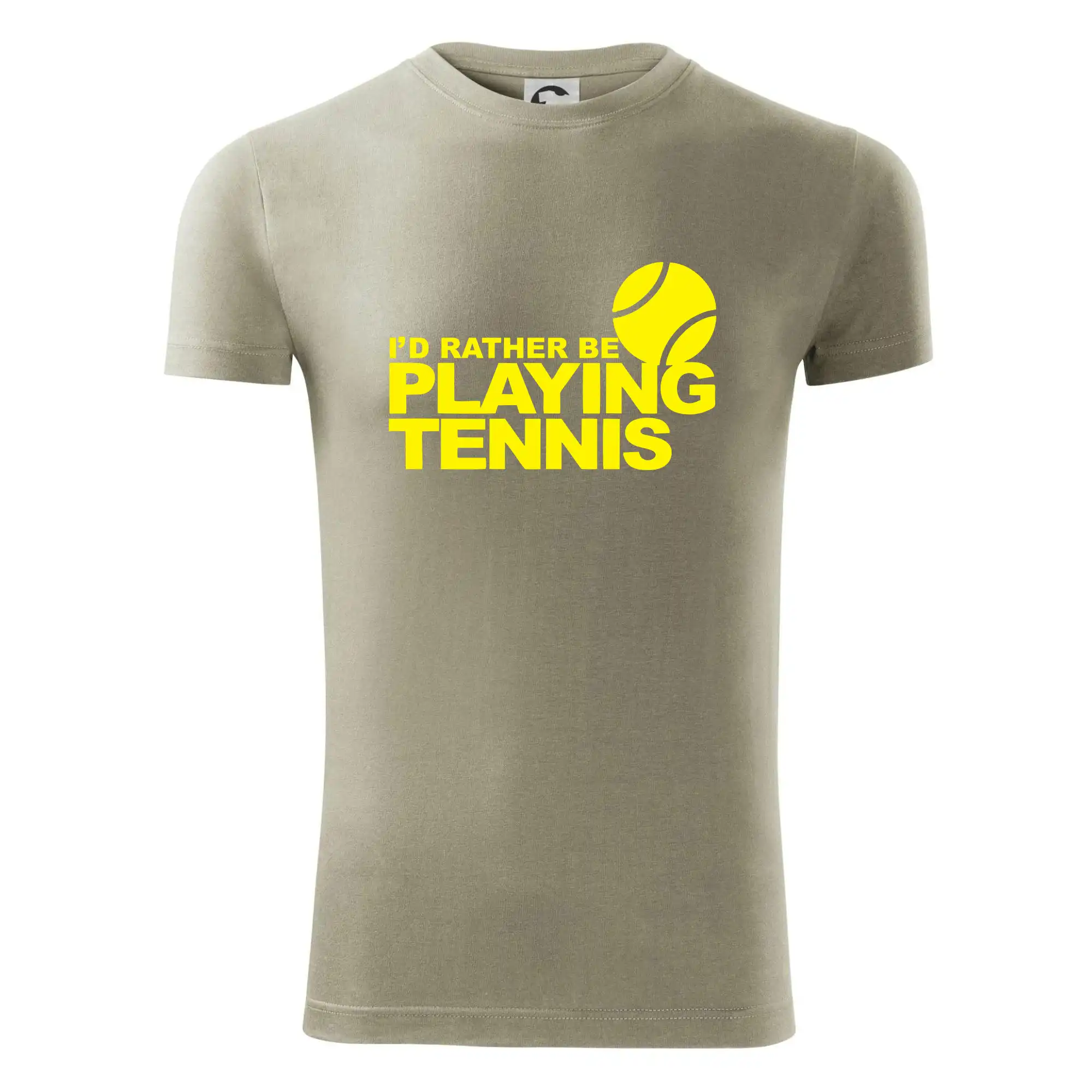 Playing tennis