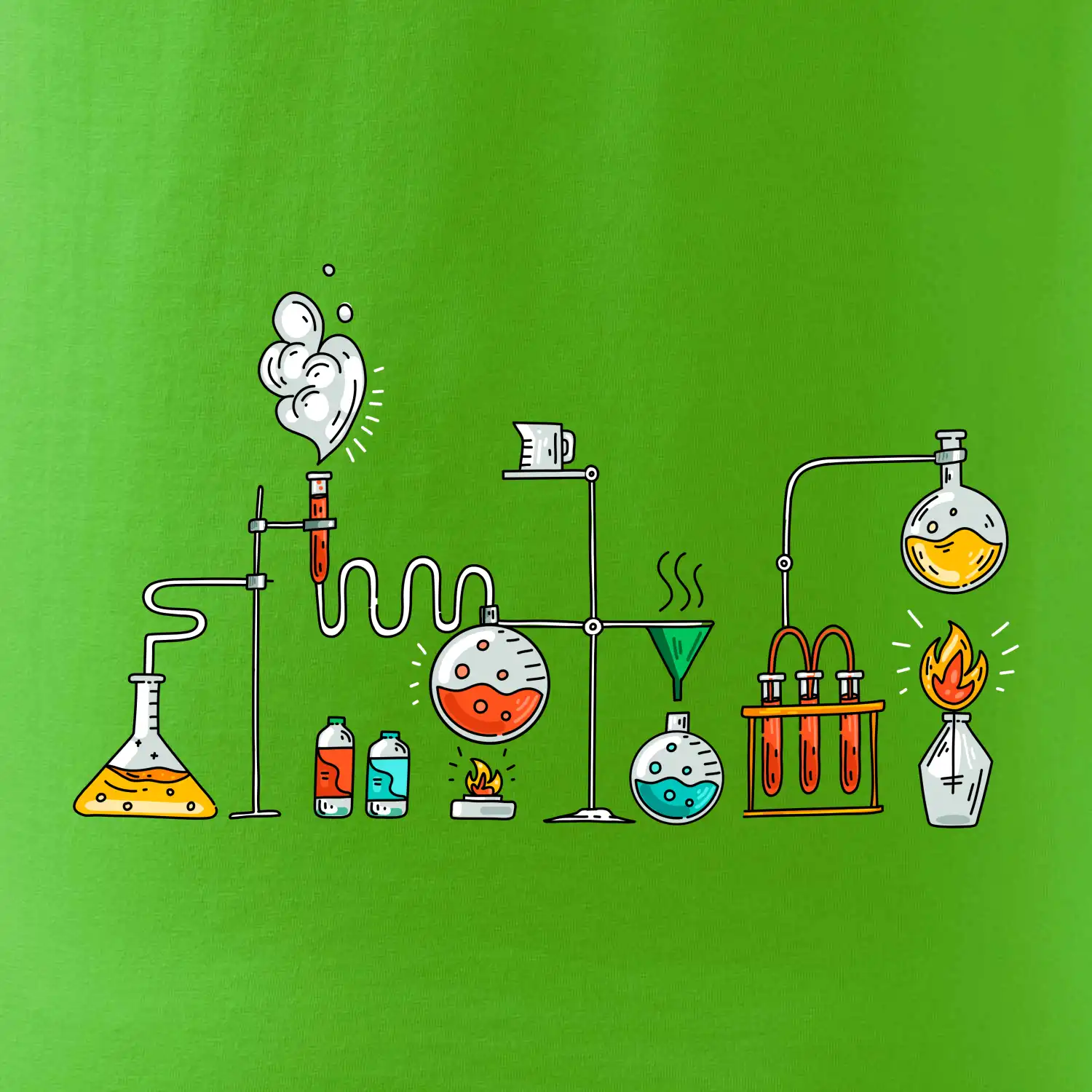 Chemická aparatura barevná