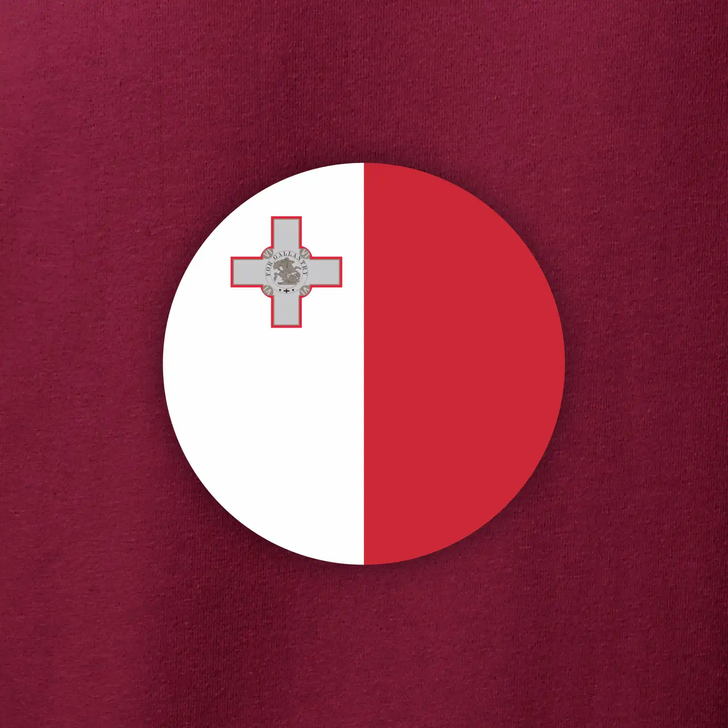 Vlajka Malta kulatá velká