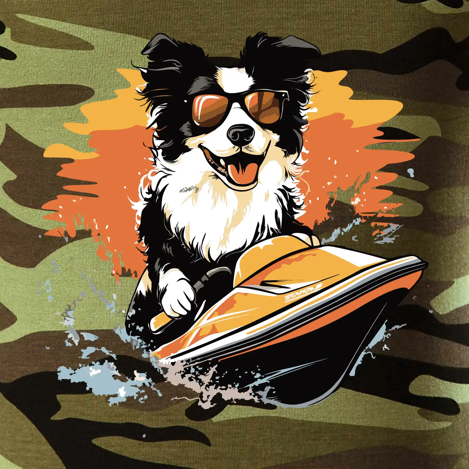 Border Kolie na vodním skútru