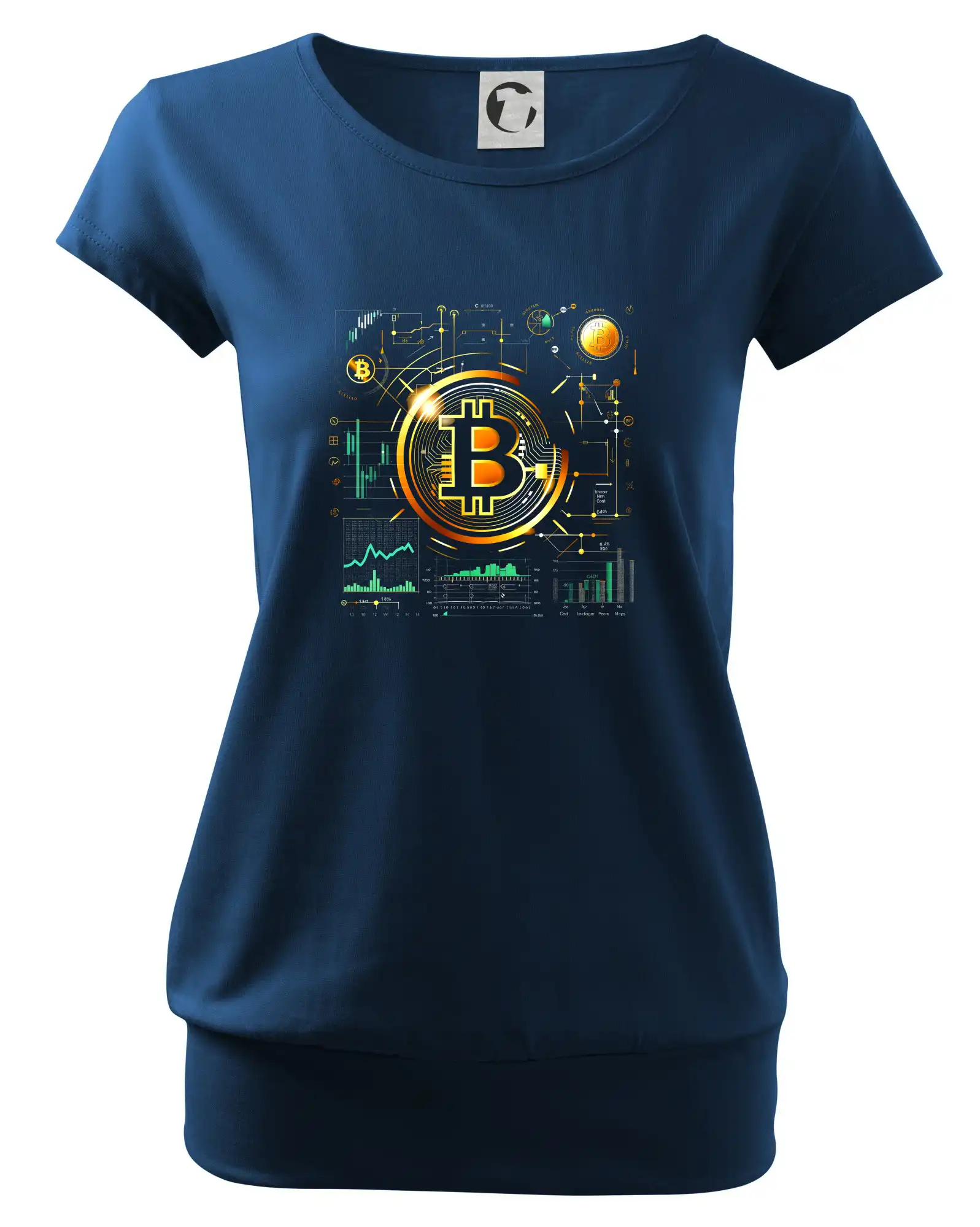 Bitcoin logo s grafy