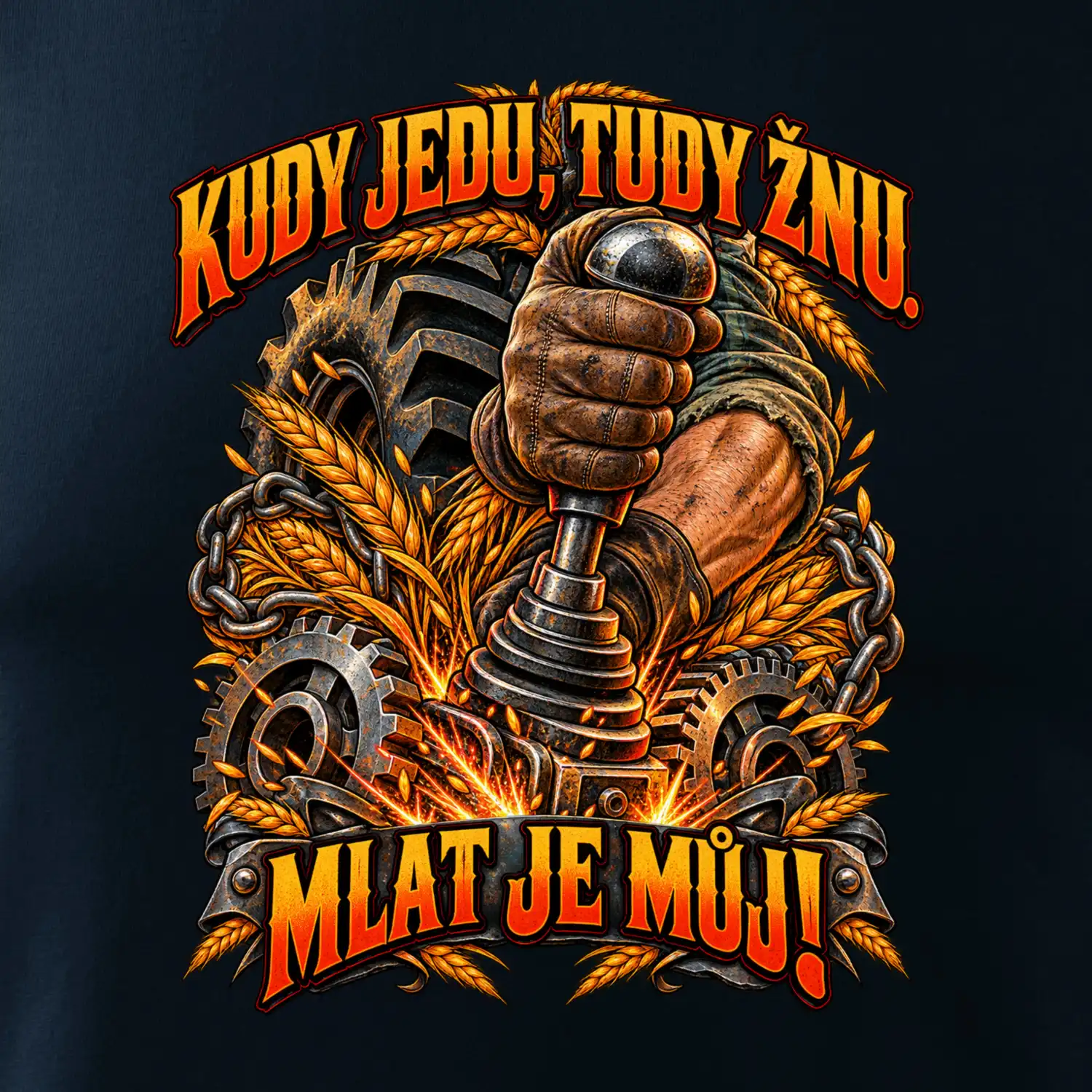 Kudy jedu tudy žnu řadicí páka traktoru