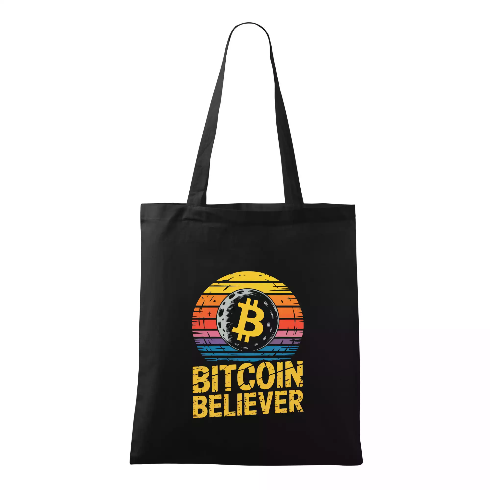 Bitcoin Believer Vintage retro sunset