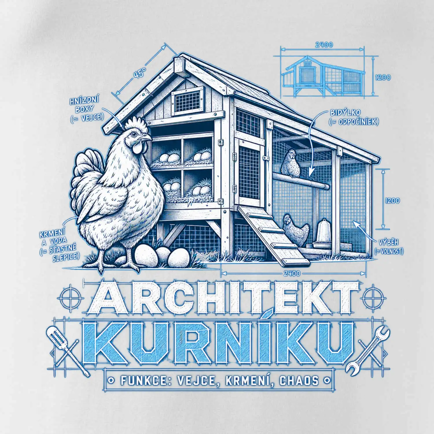 Architekt kurníku technický výkres