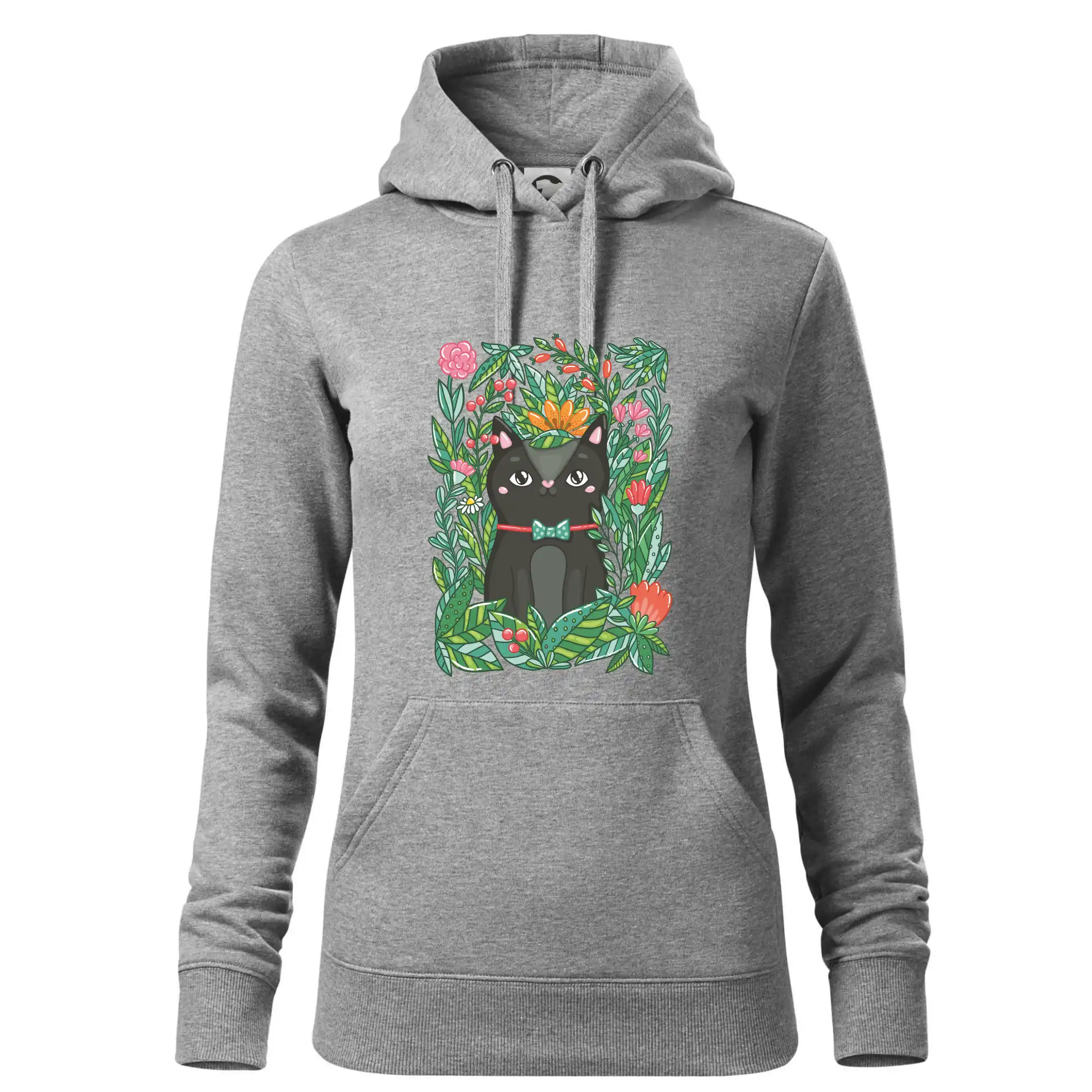 Kočka s květy malovaná