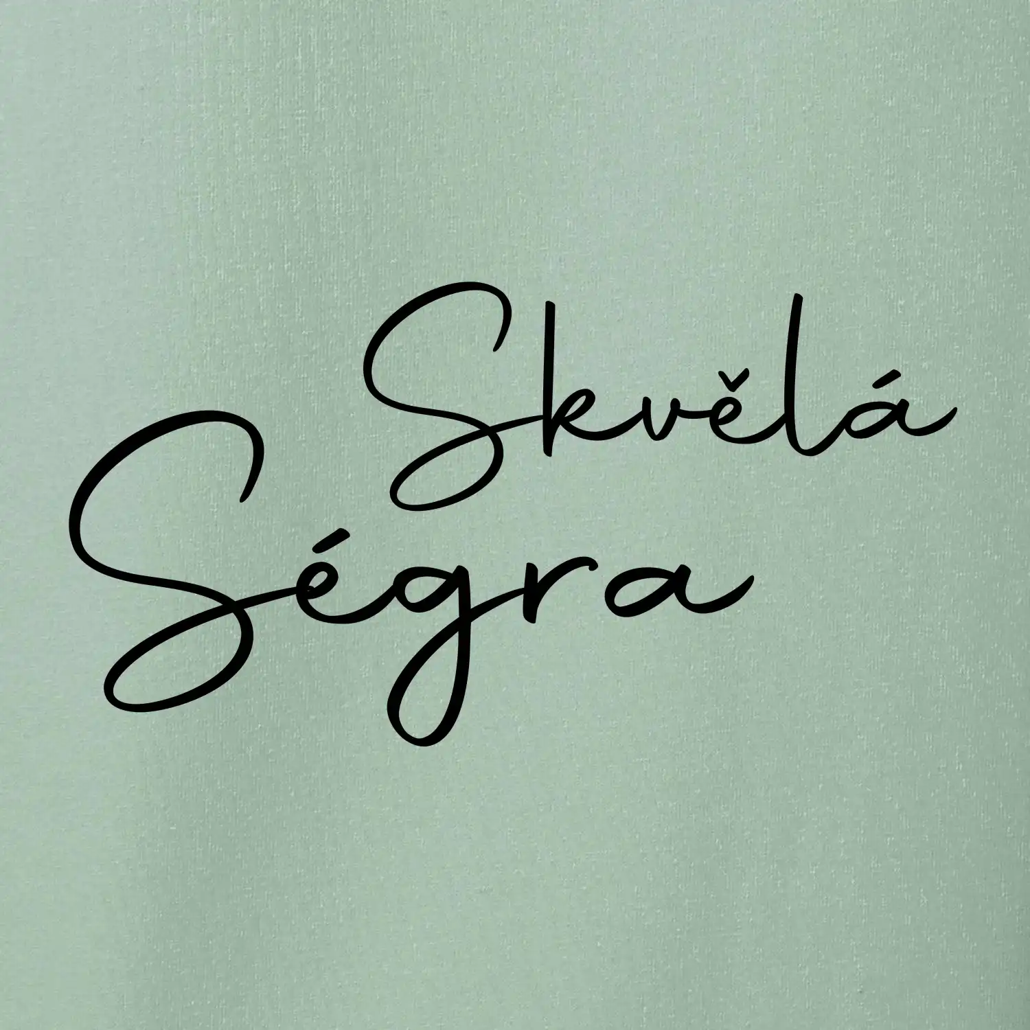 Skvělá ségra - nápis na zádech