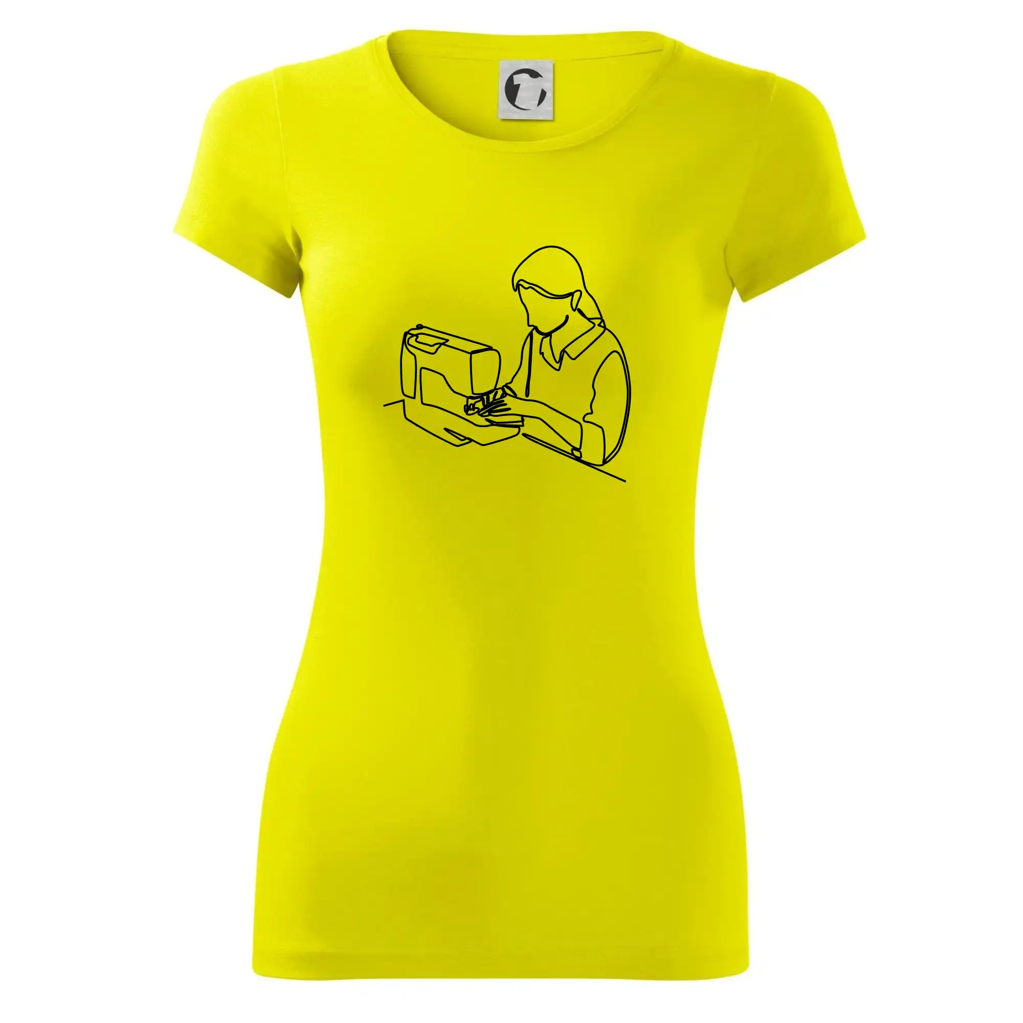 Švadlena a šicí stroj jedním tahem