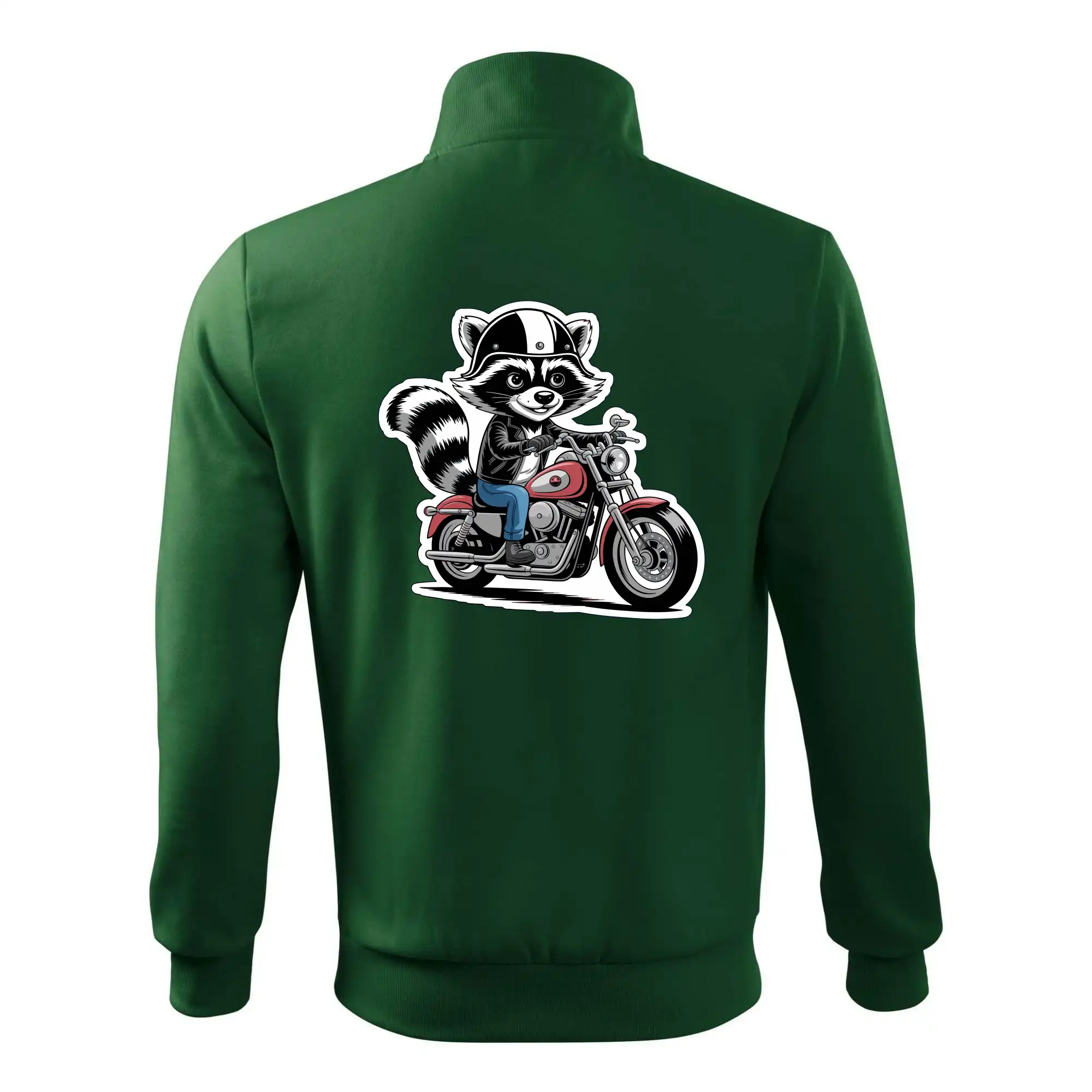 Mýval na motorce kreslený