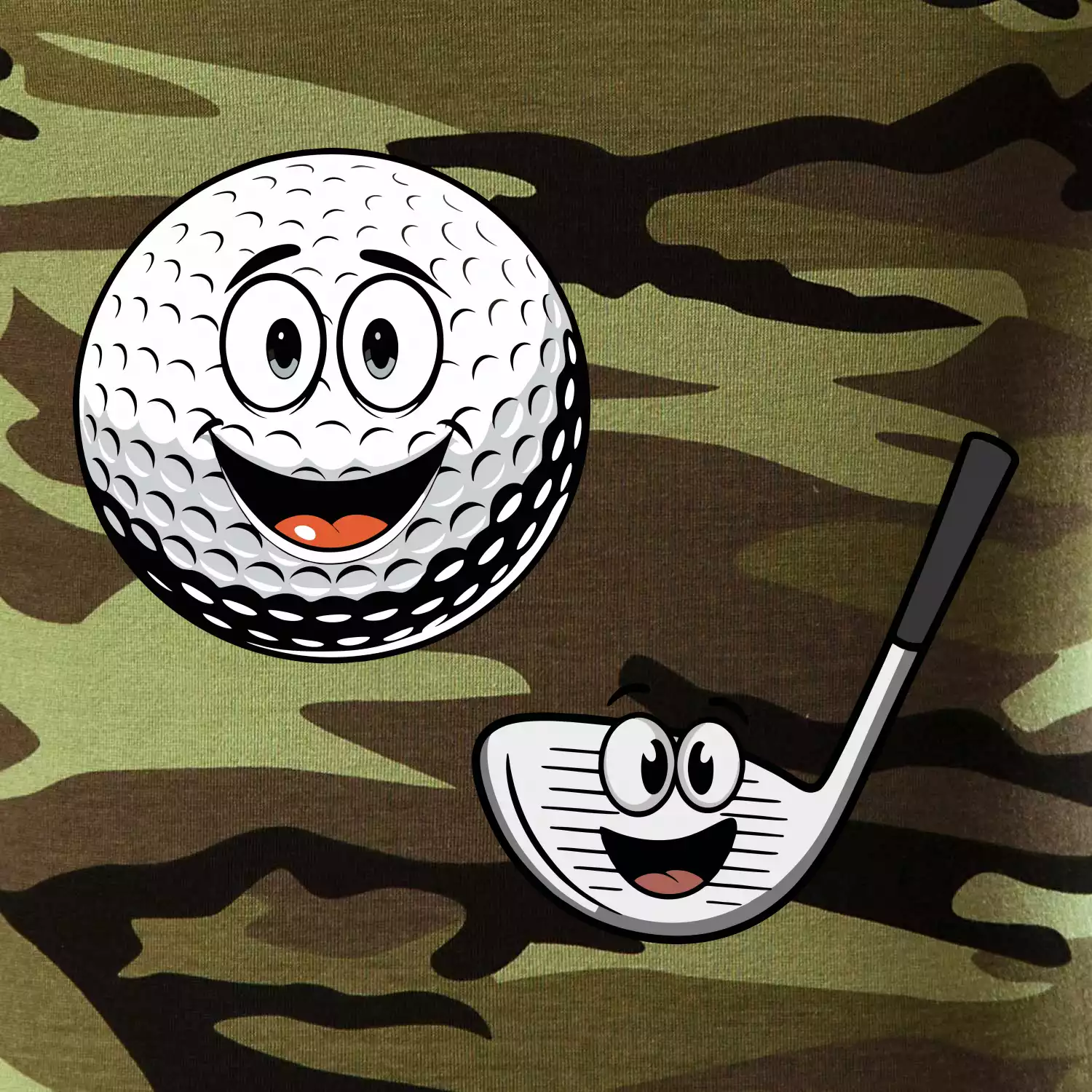 Parové triko - Golfová hůl a míček