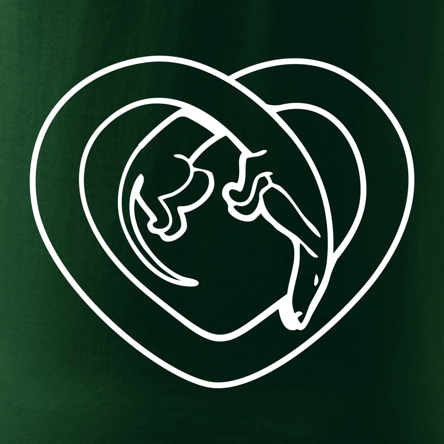 Jezevčík srdce - obrys