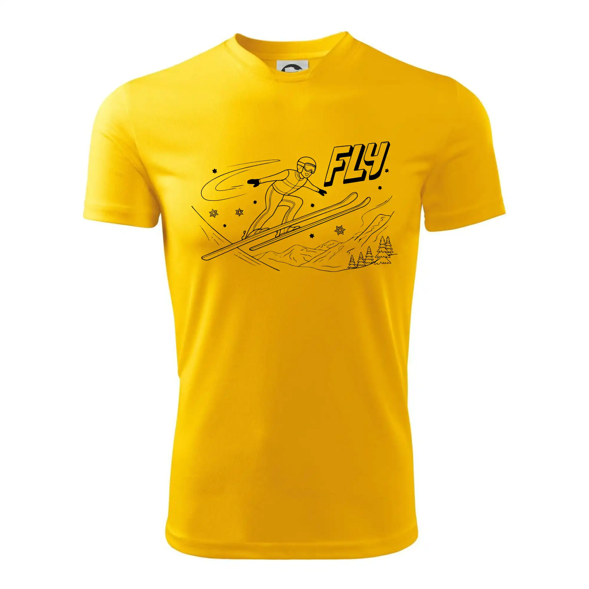 Skokan na lyžích černý obrázek FLY