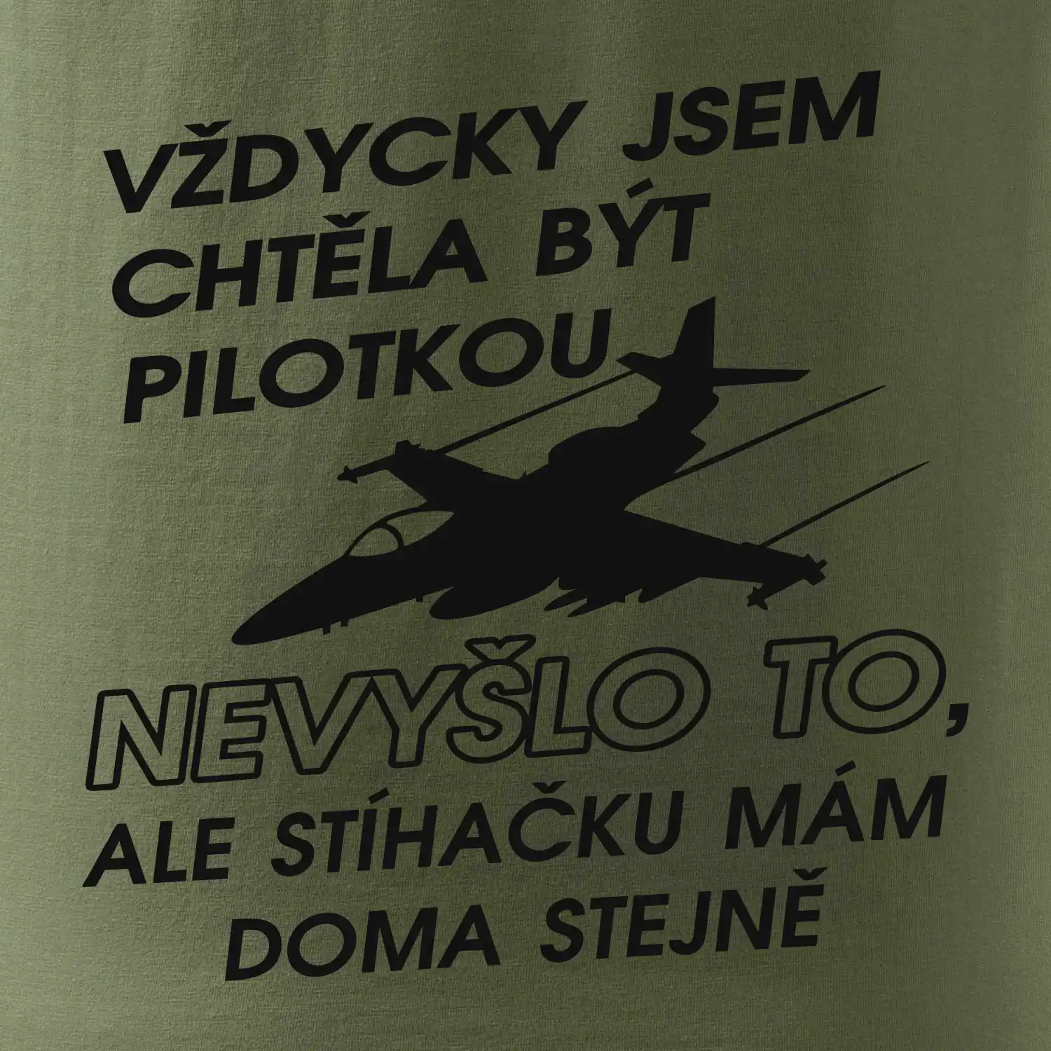 Chtěla jsem být pilotkou stíhačku mám doma