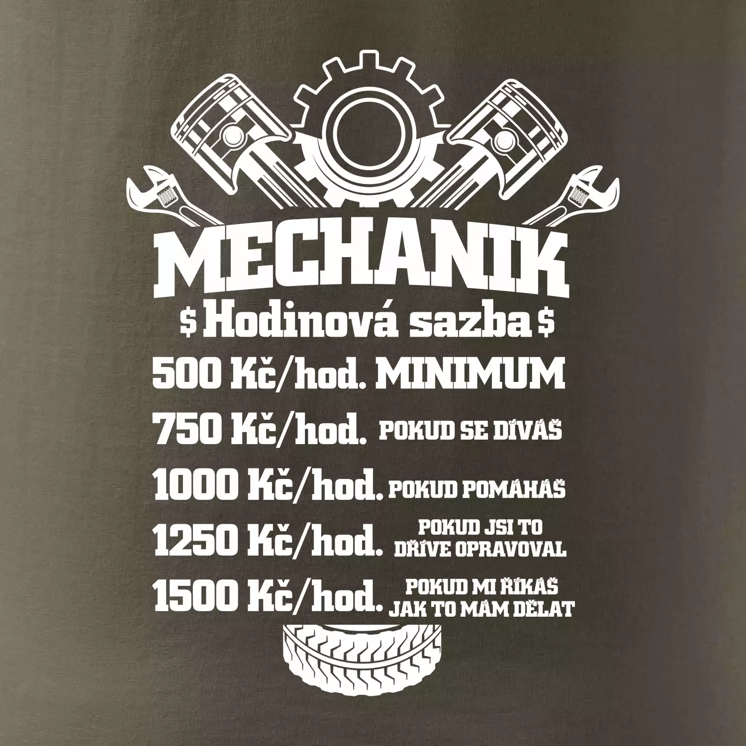 Mechanik - hodinová sazba