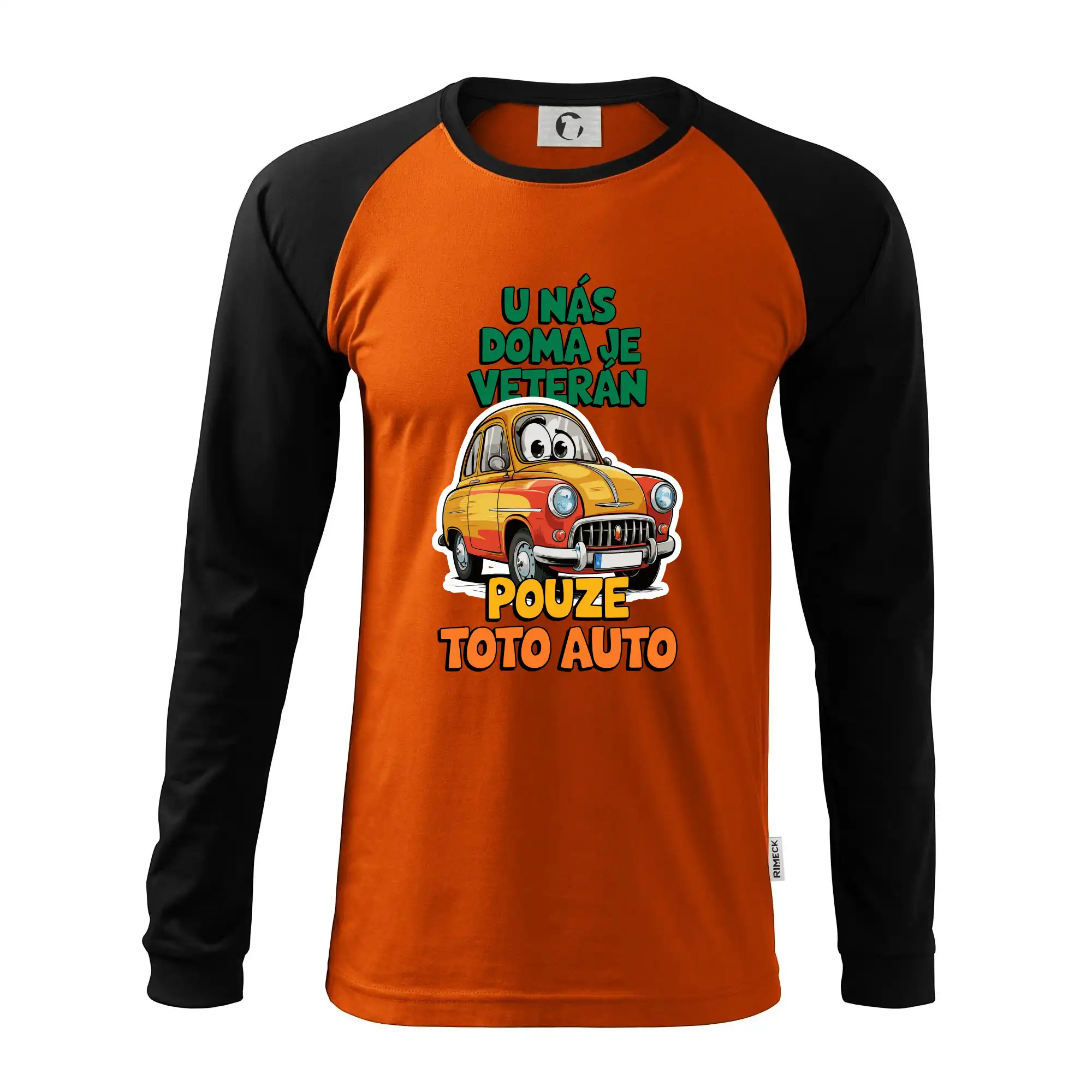 U nás doma je veterán pouze toto auto barevný nápis
