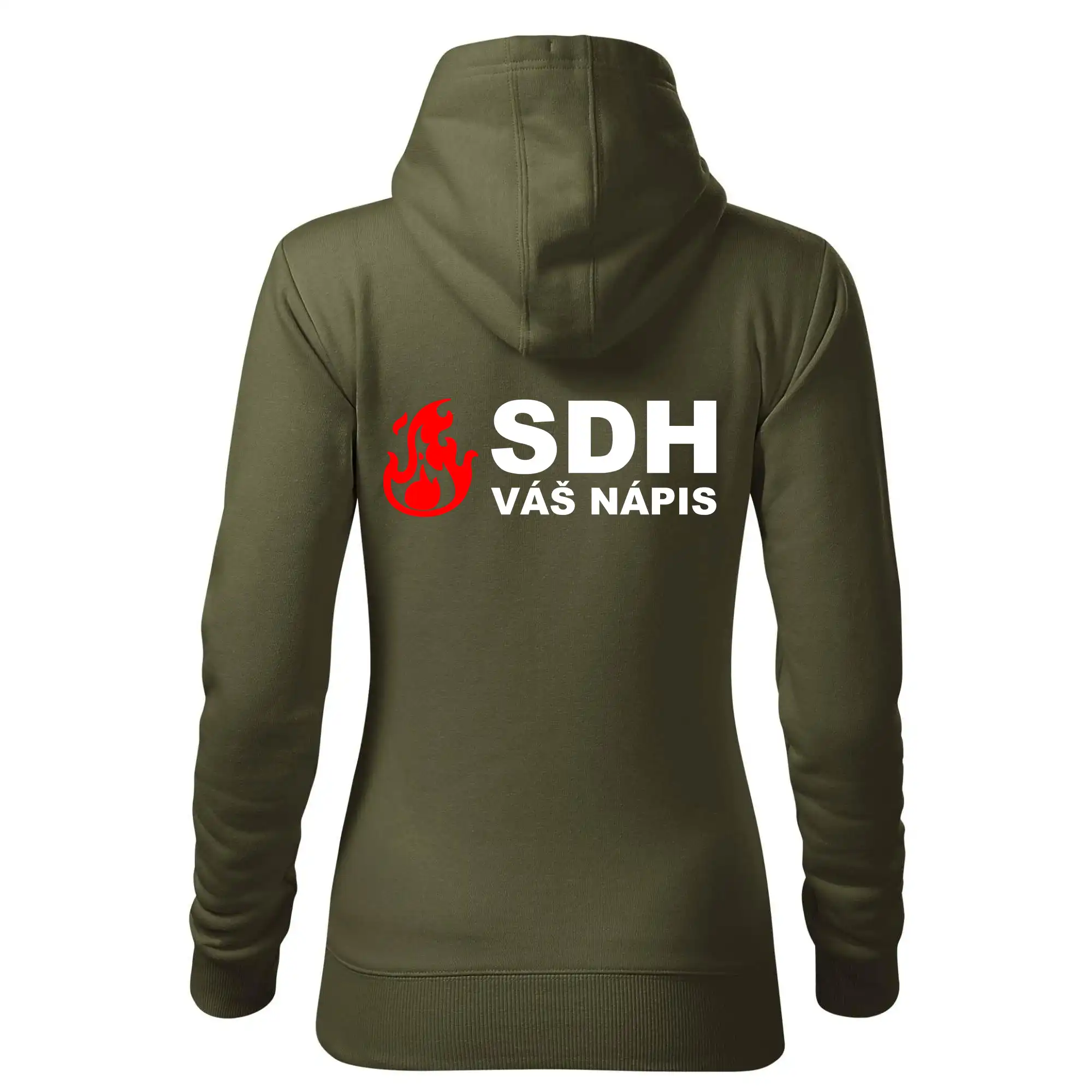 SDH nápis (oheň, název sboru - vlastní nápis)