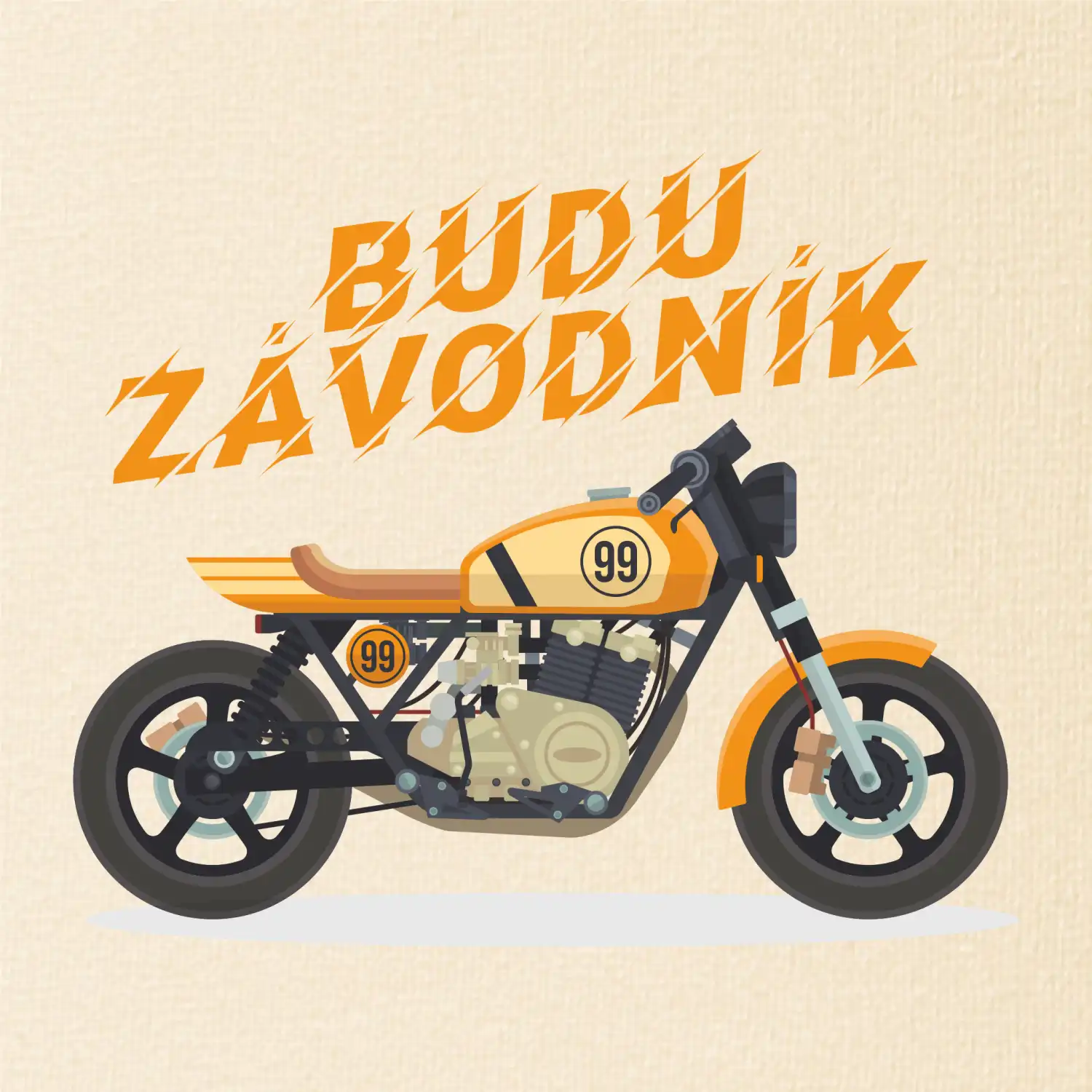 Budu závodník  žlutý cafe racer
