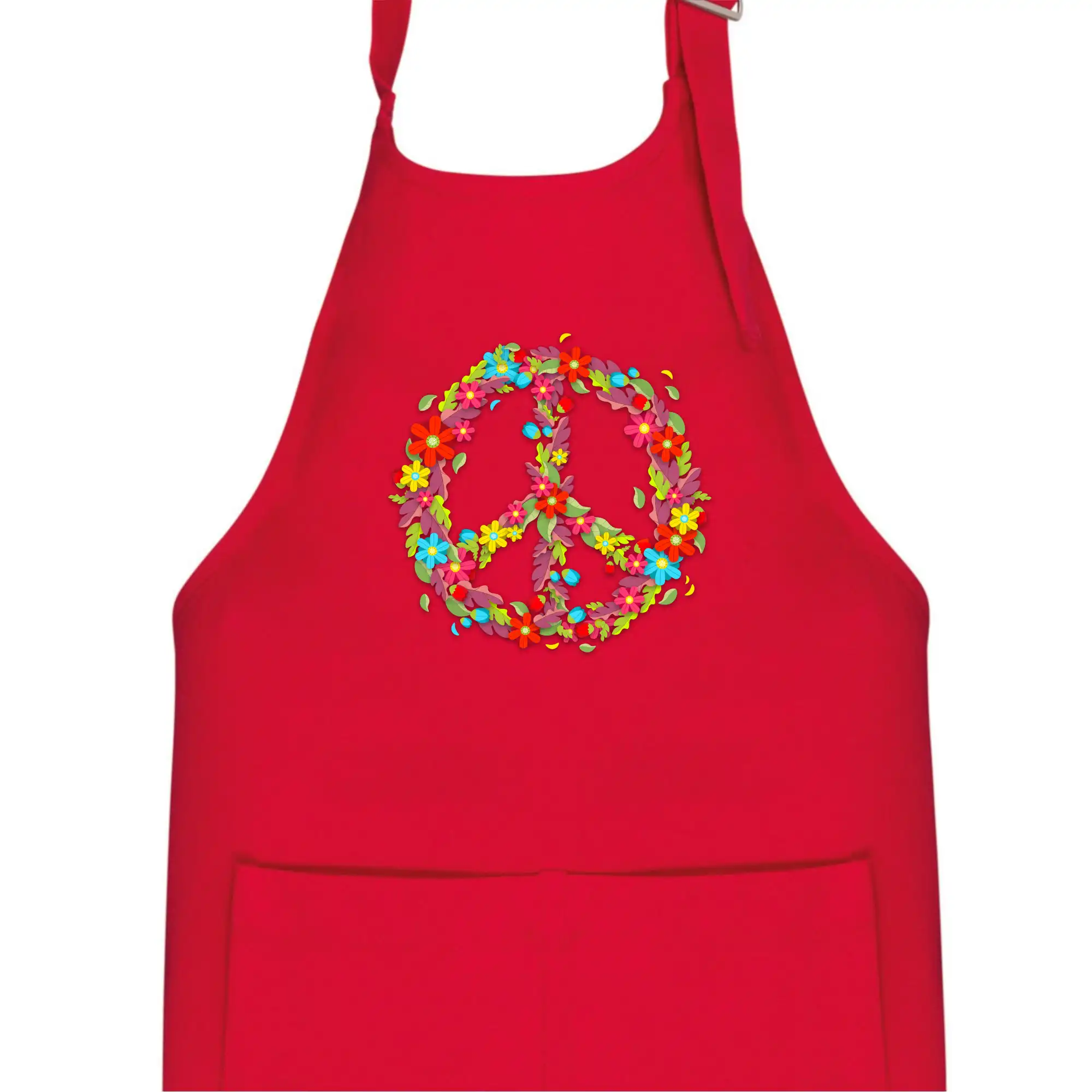 Peace symbol červené květiny