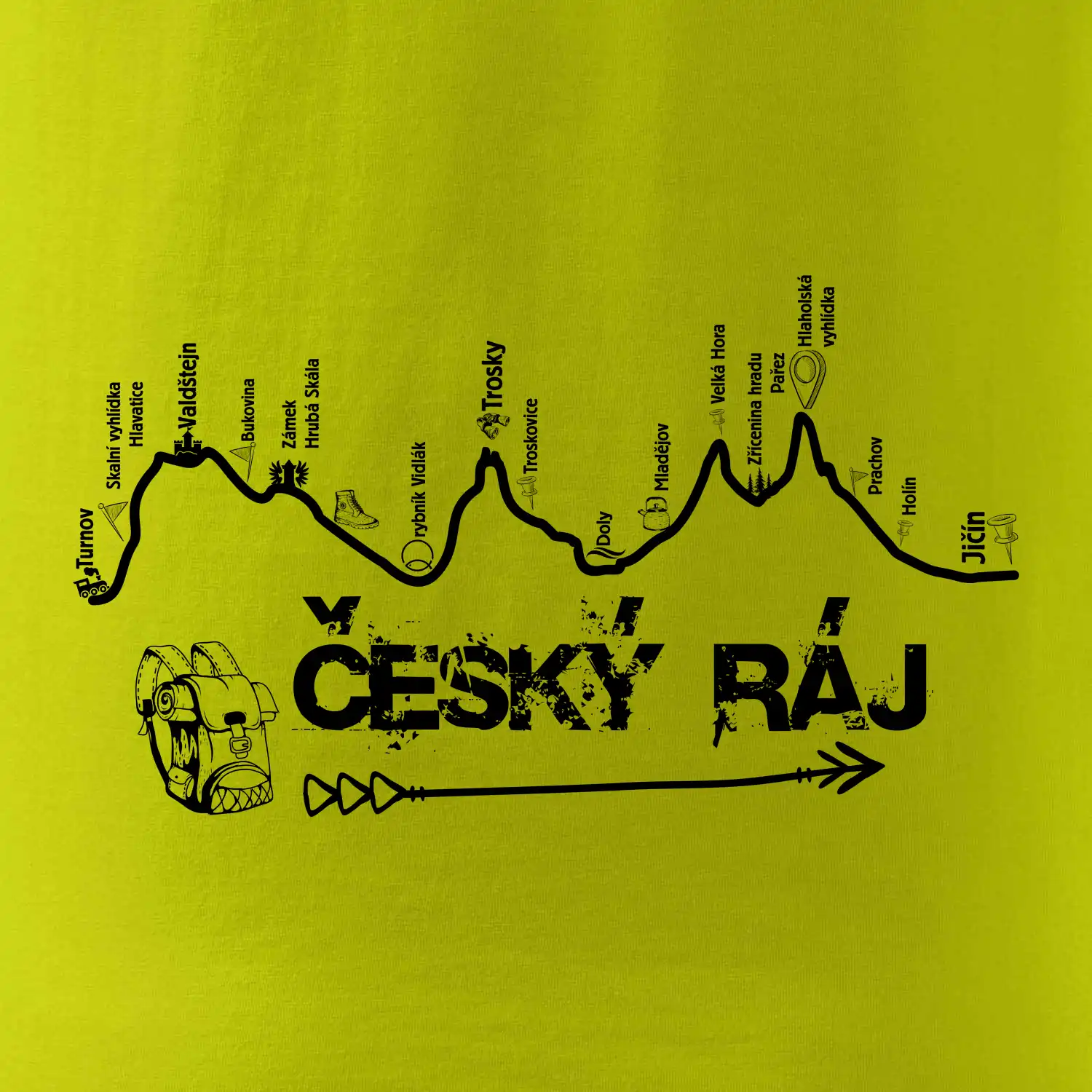 Profil kopce - Český ráj