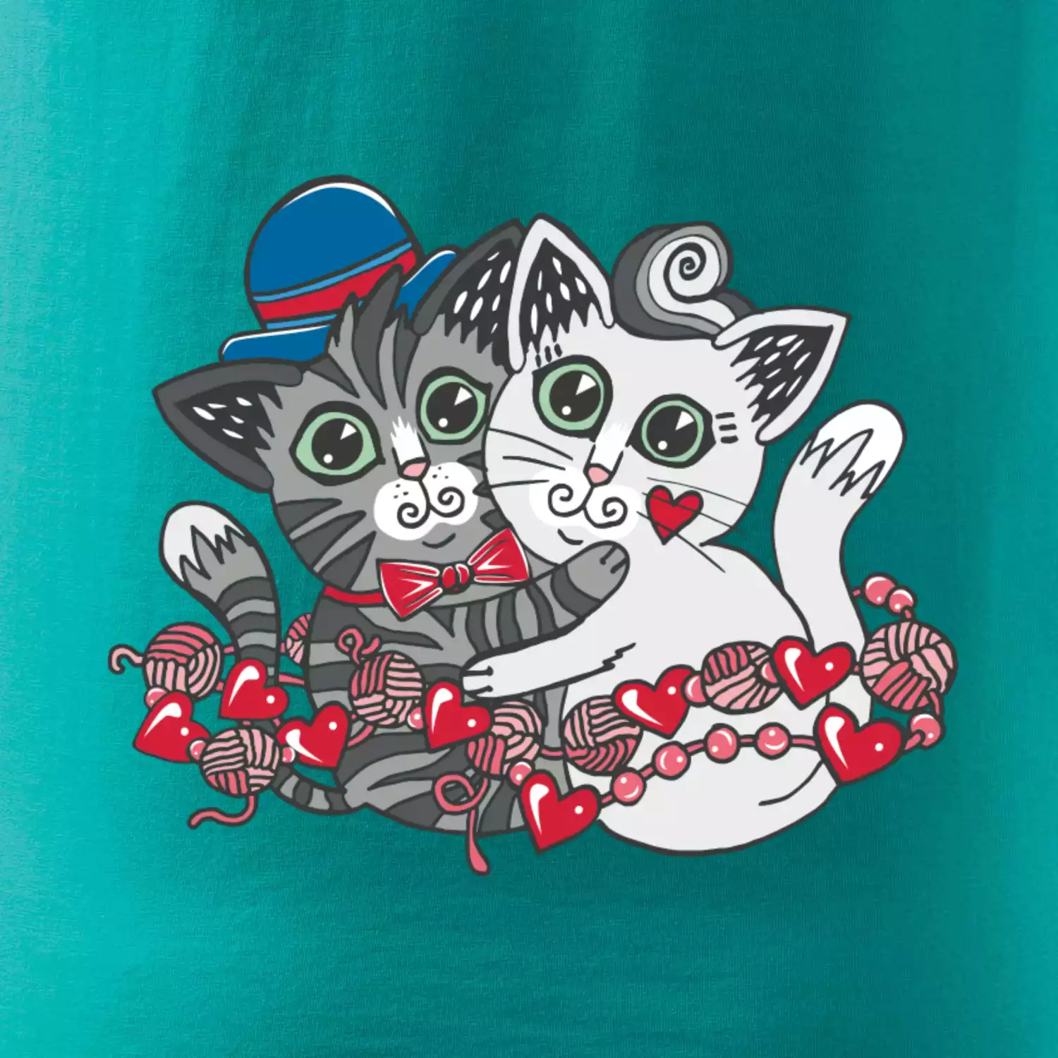 Kočky v objetí (Pecka design)