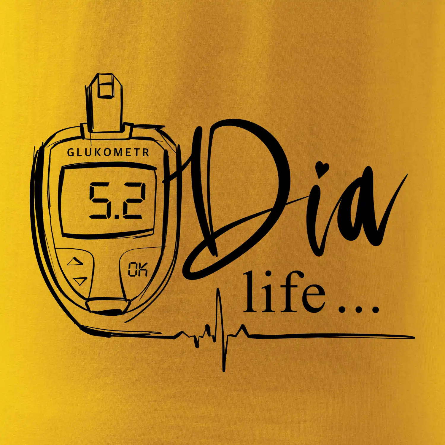 D I A Life - kreslený glukometr