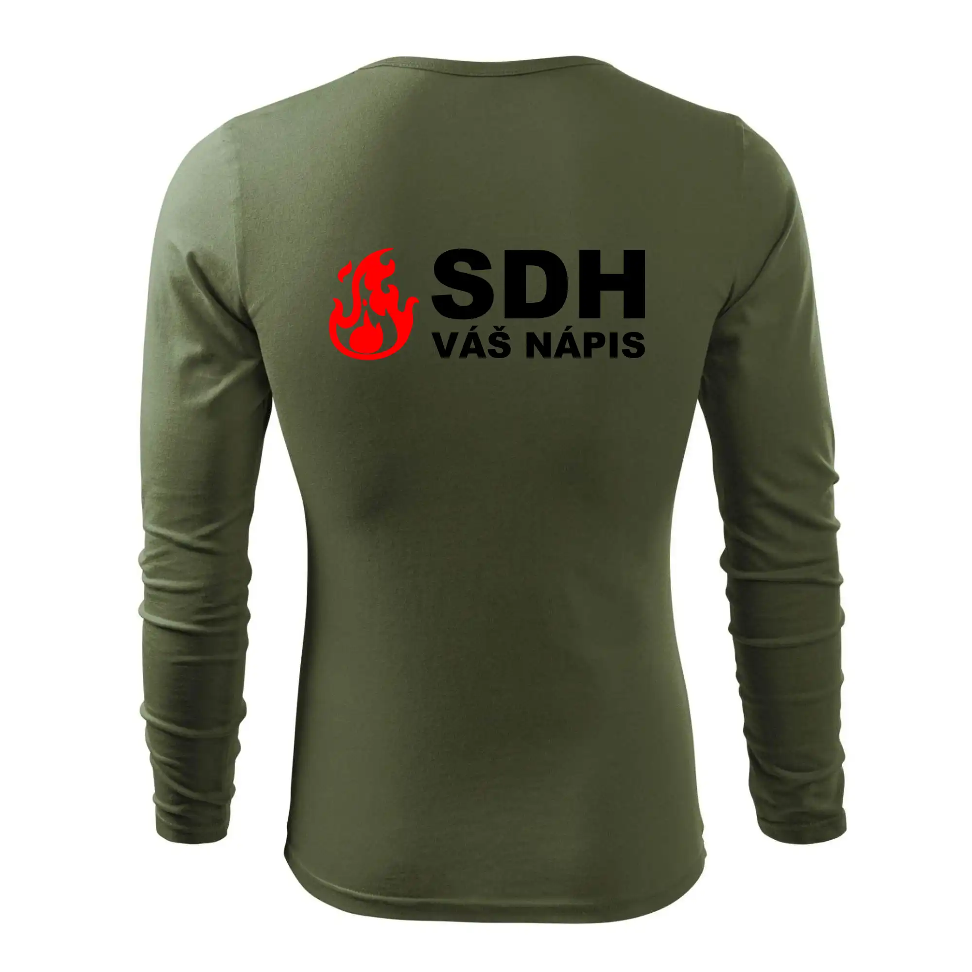 SDH nápis (oheň, název sboru - vlastní nápis)
