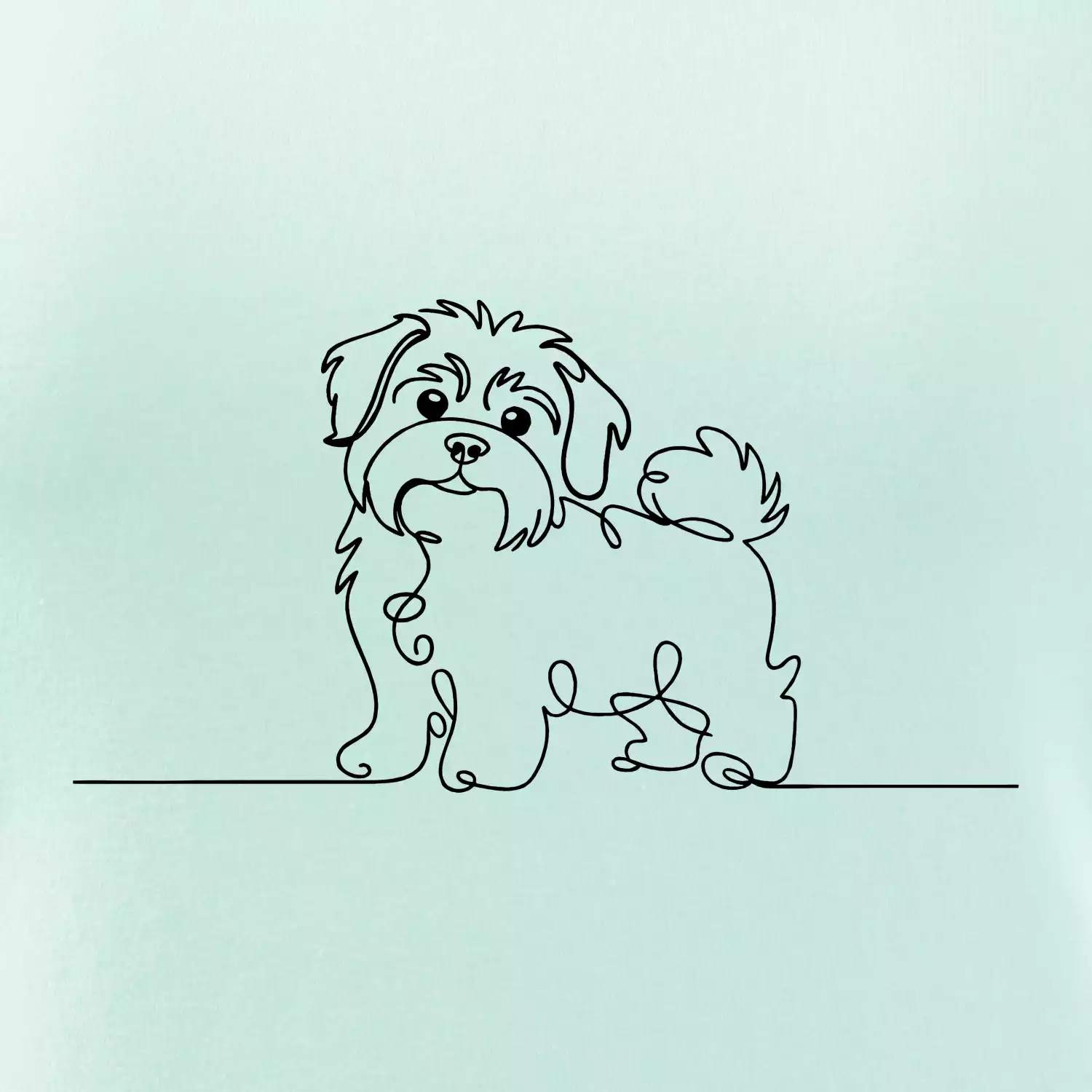 Havanský psík linka jedním tahem