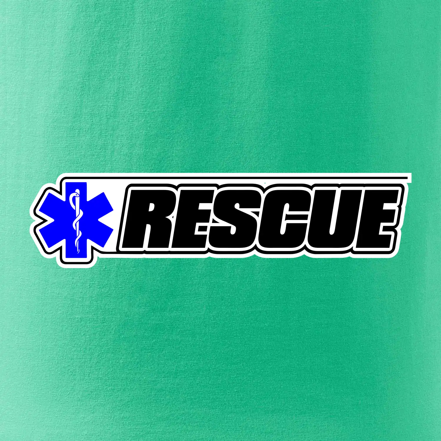 Záchranář rescue kříž modrý