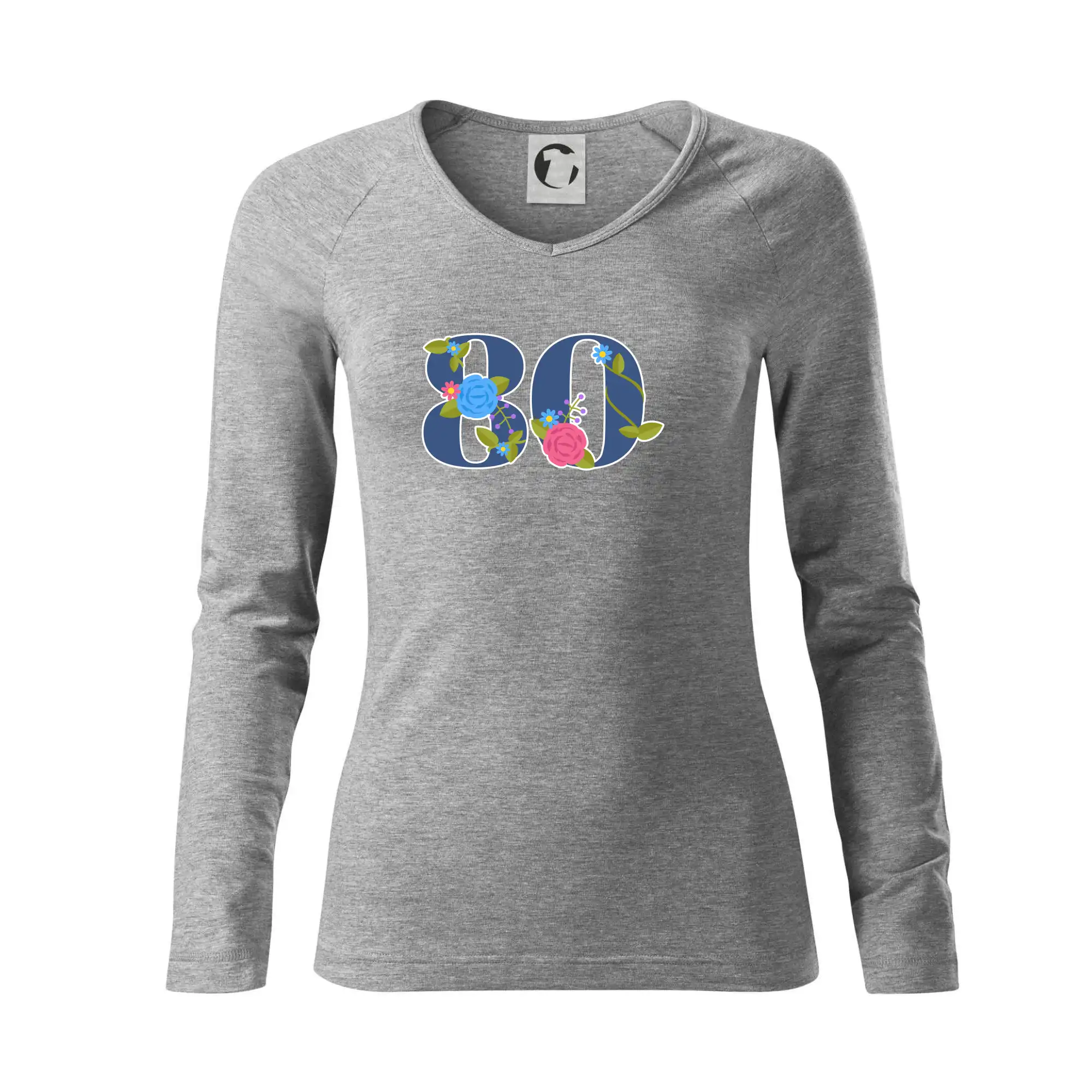 Květinové číslo kreslené - 80