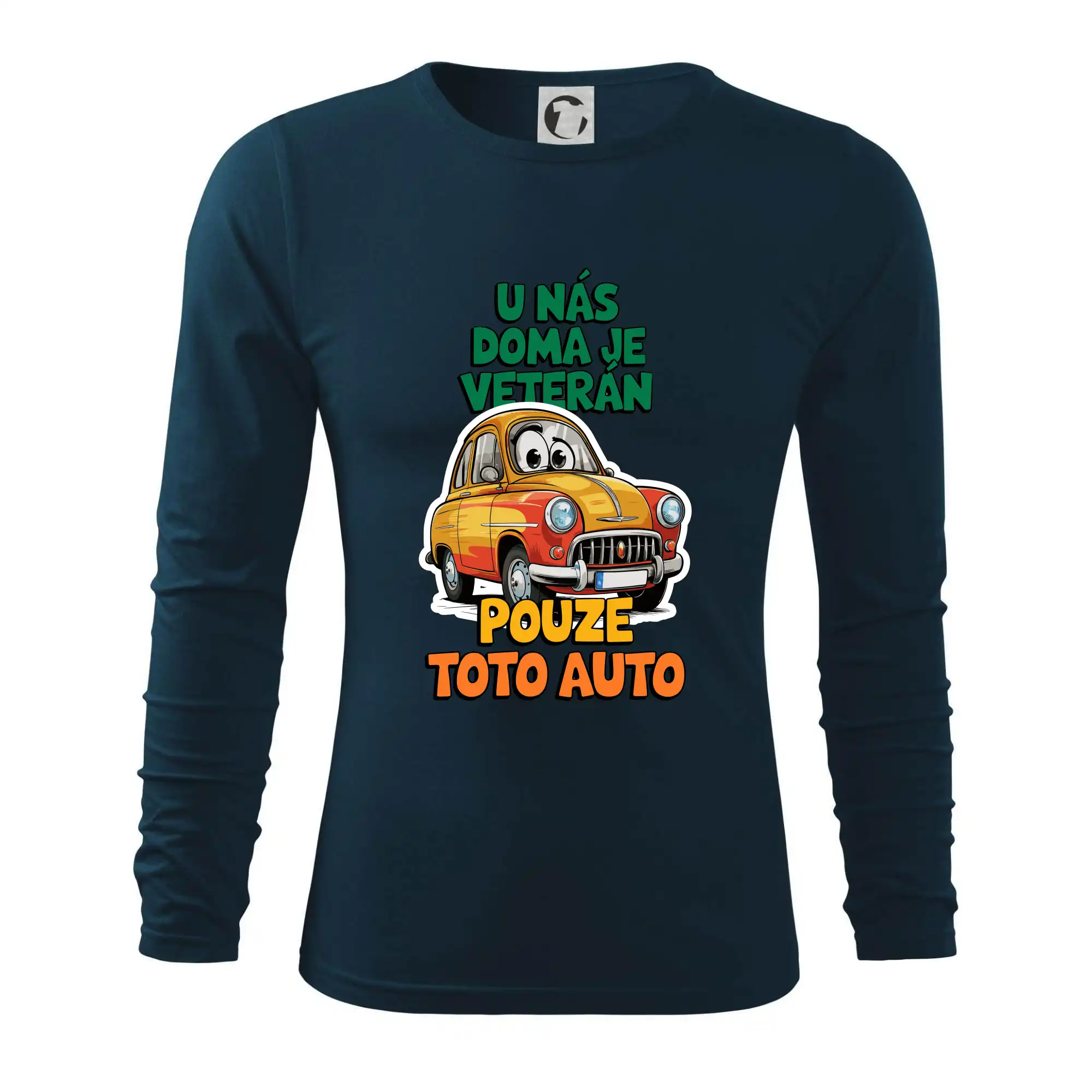 U nás doma je veterán pouze toto auto barevný nápis