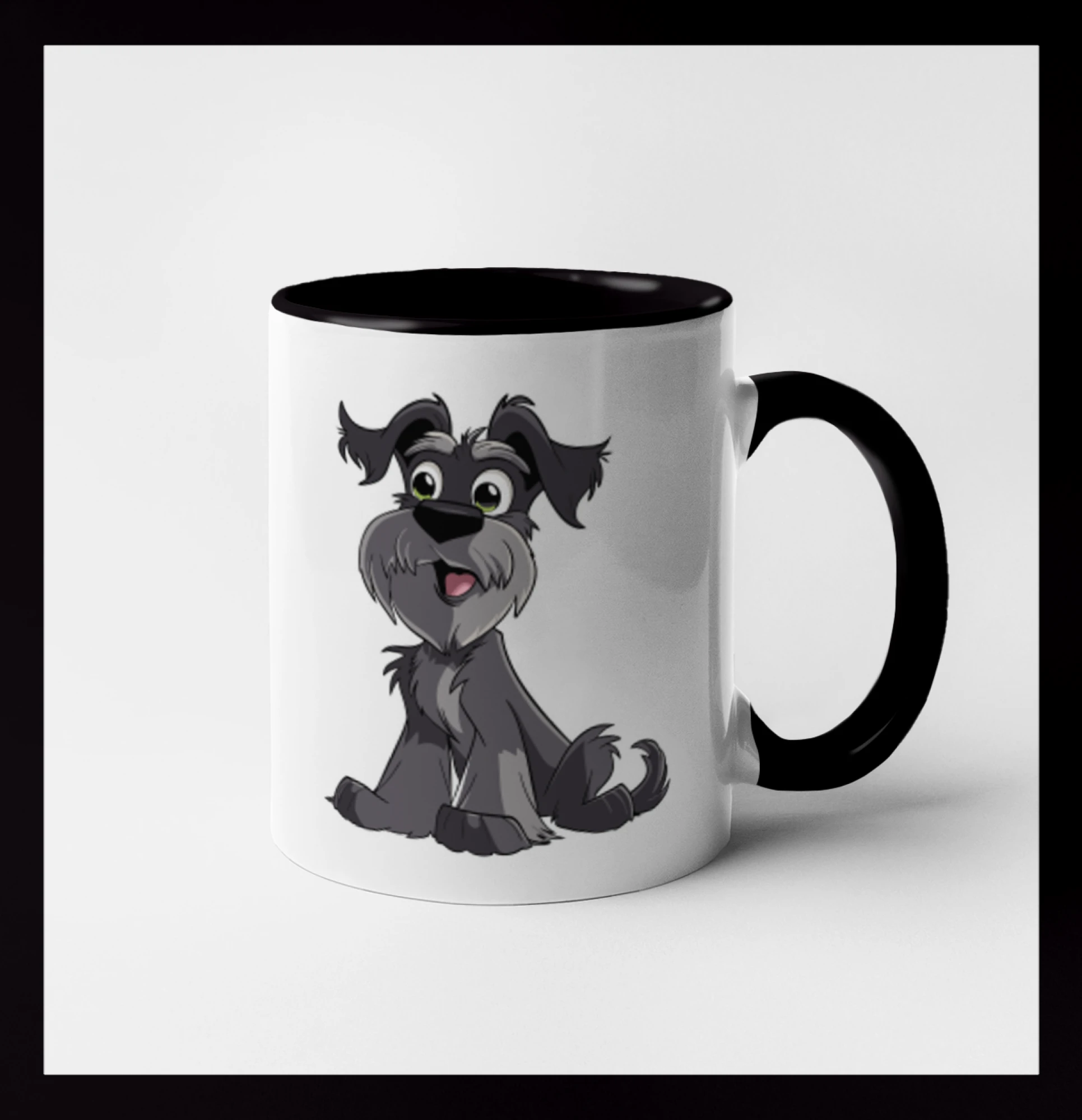 Knírač kreslený sedící