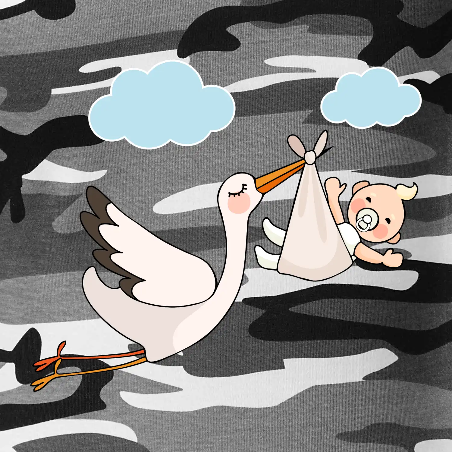 Čáp čekáme miminko - neutrální