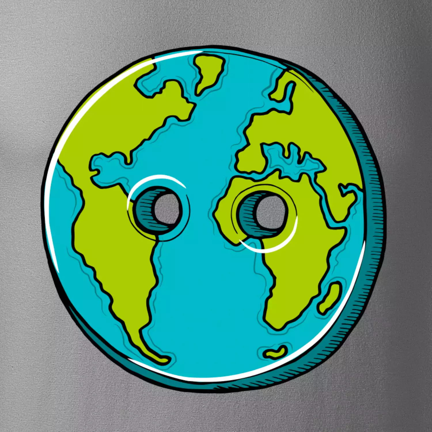 Planeta země knoflík (Pecka design)