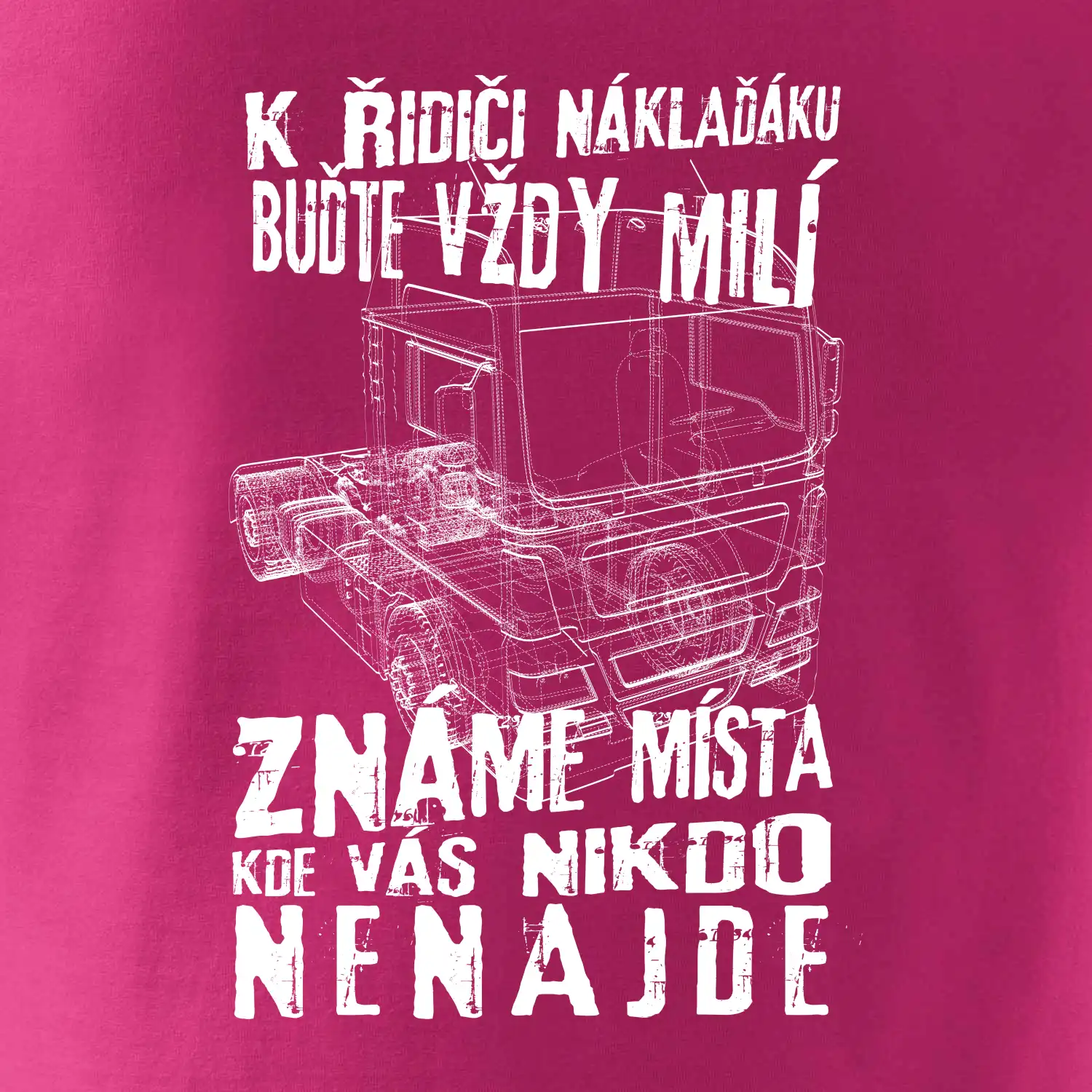 K řidiči náklaďáku buďte vždy milý