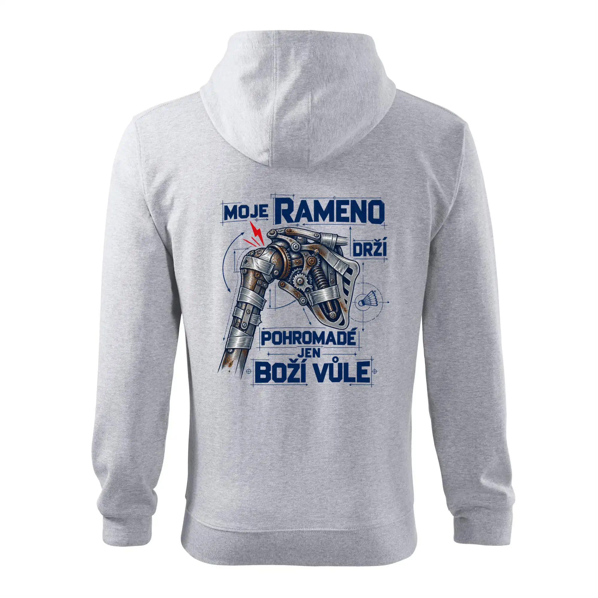 Badminton rameno drží boží vůle