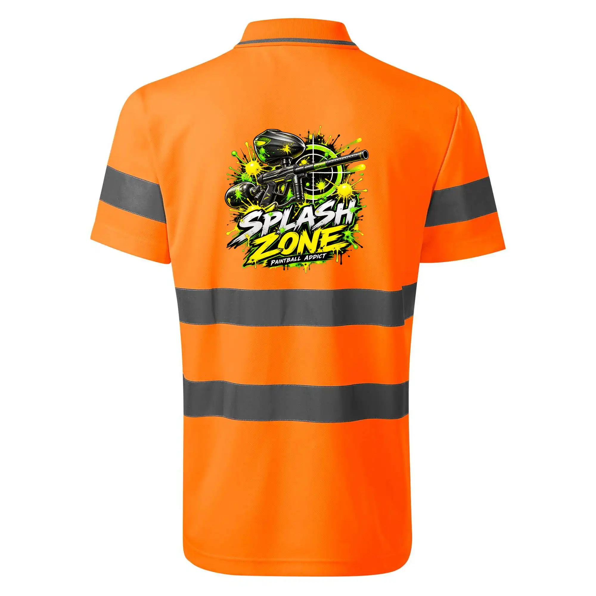 Neonový zásah splash zone paintball