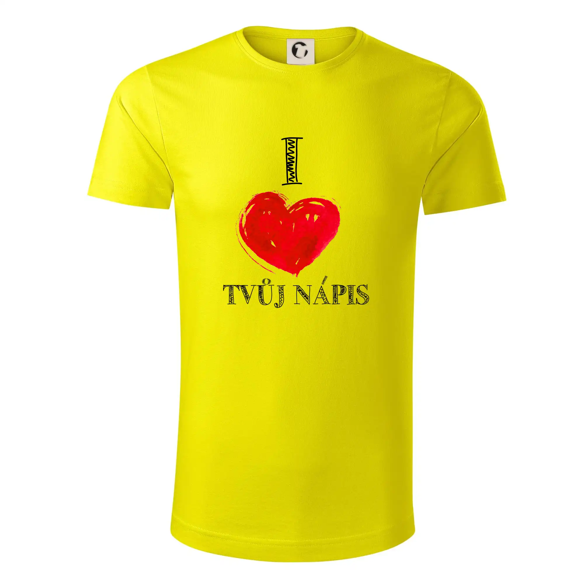 I love malované srdce - vlastní nápis