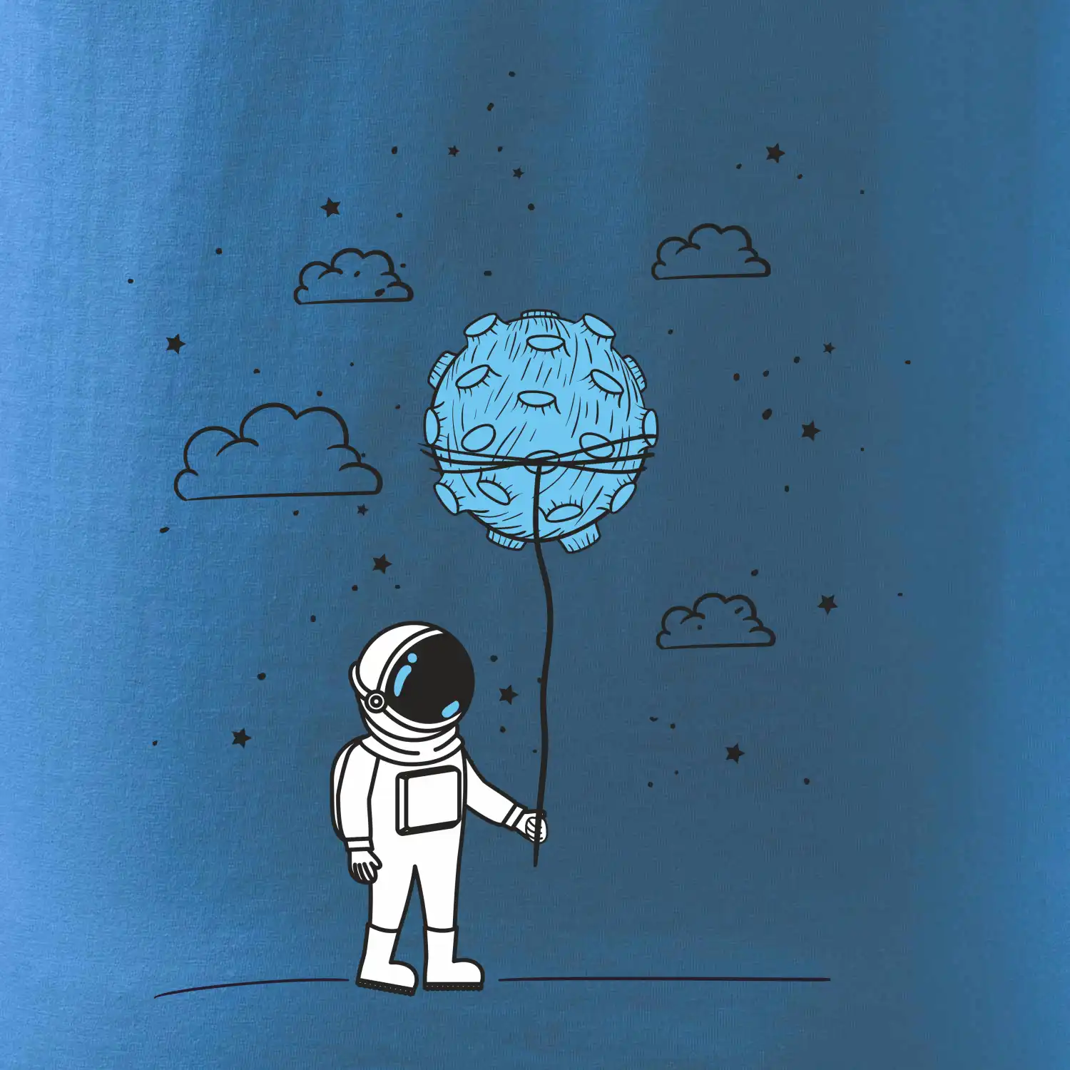 Astronaut s balónkem