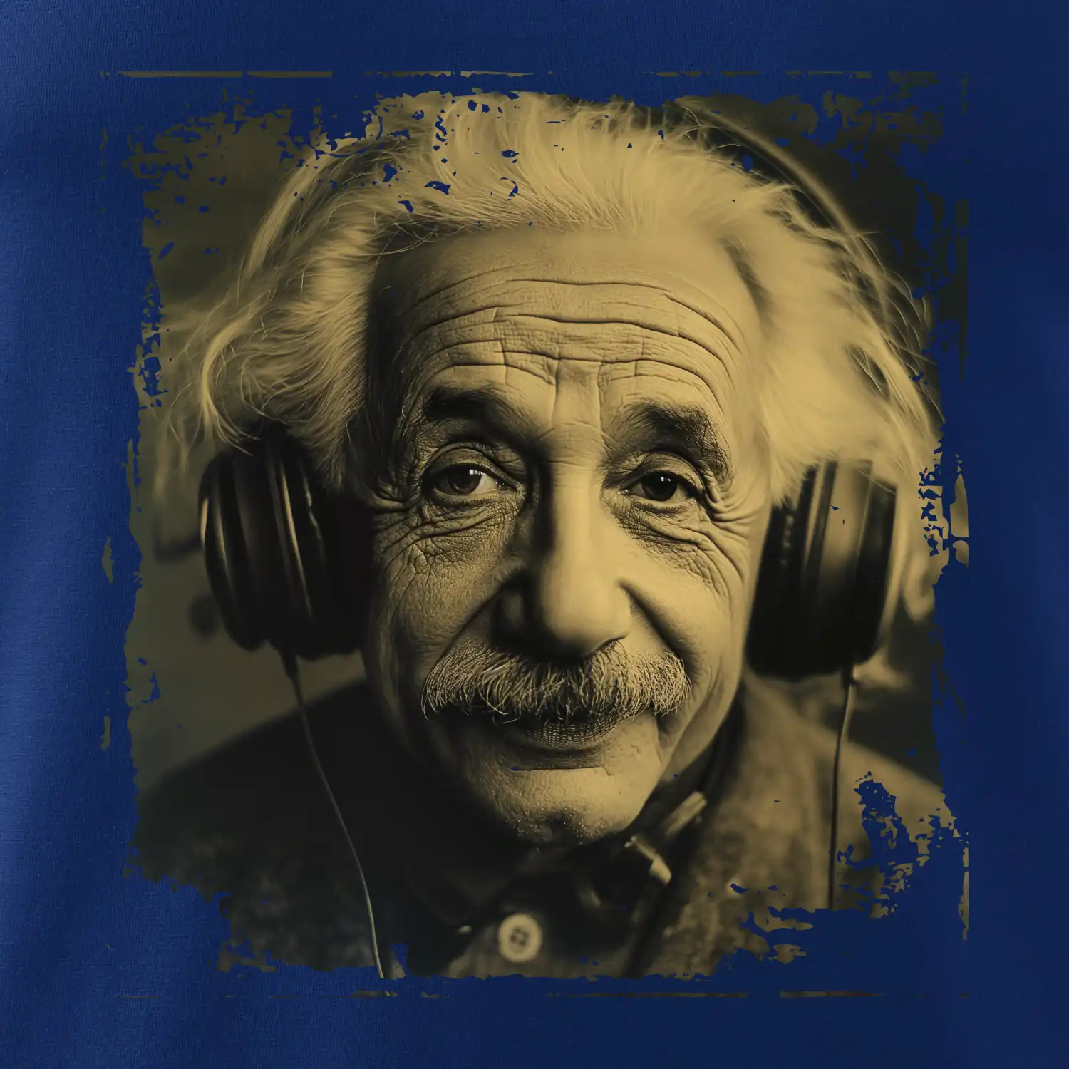 Albert se sluchátky