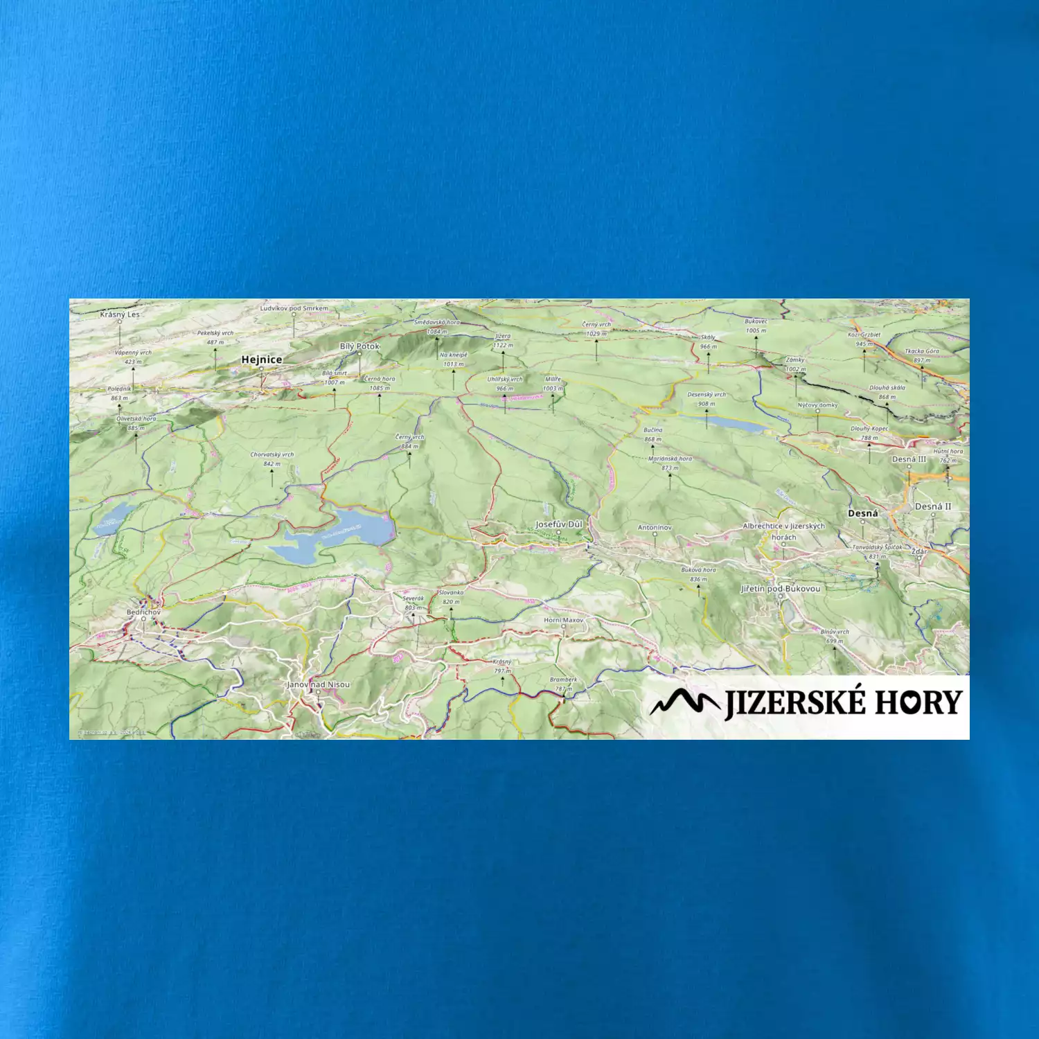 Jizerské hory mapa