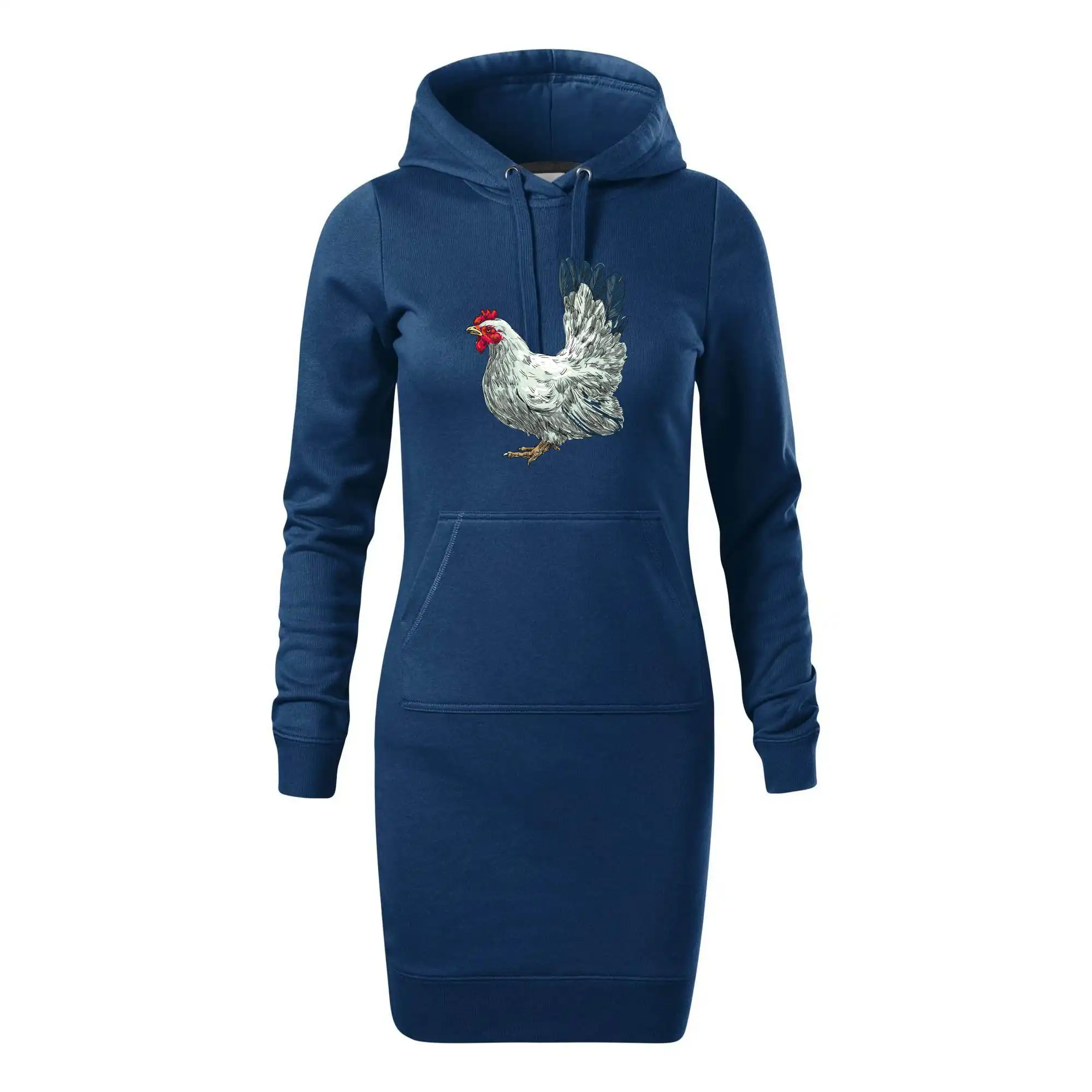 Slepice kreslená bílá