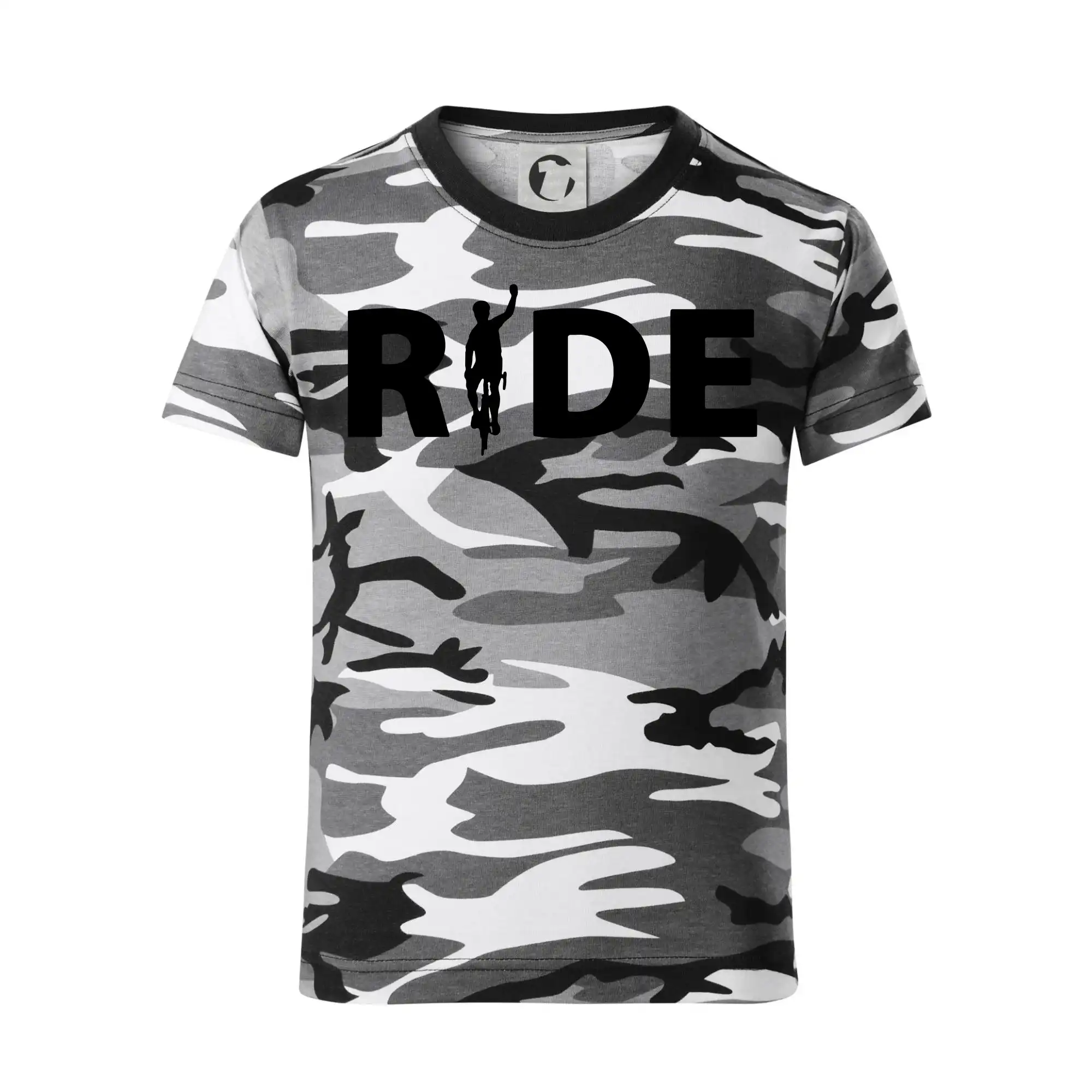Ride - nápis s cyklistou