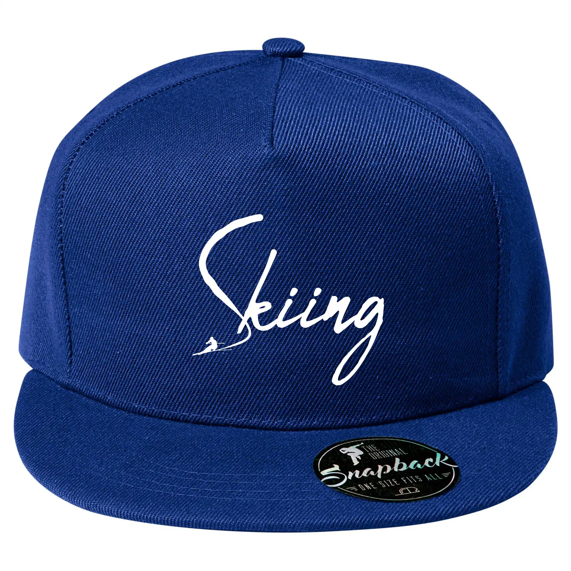 Skiing nápis lyžař