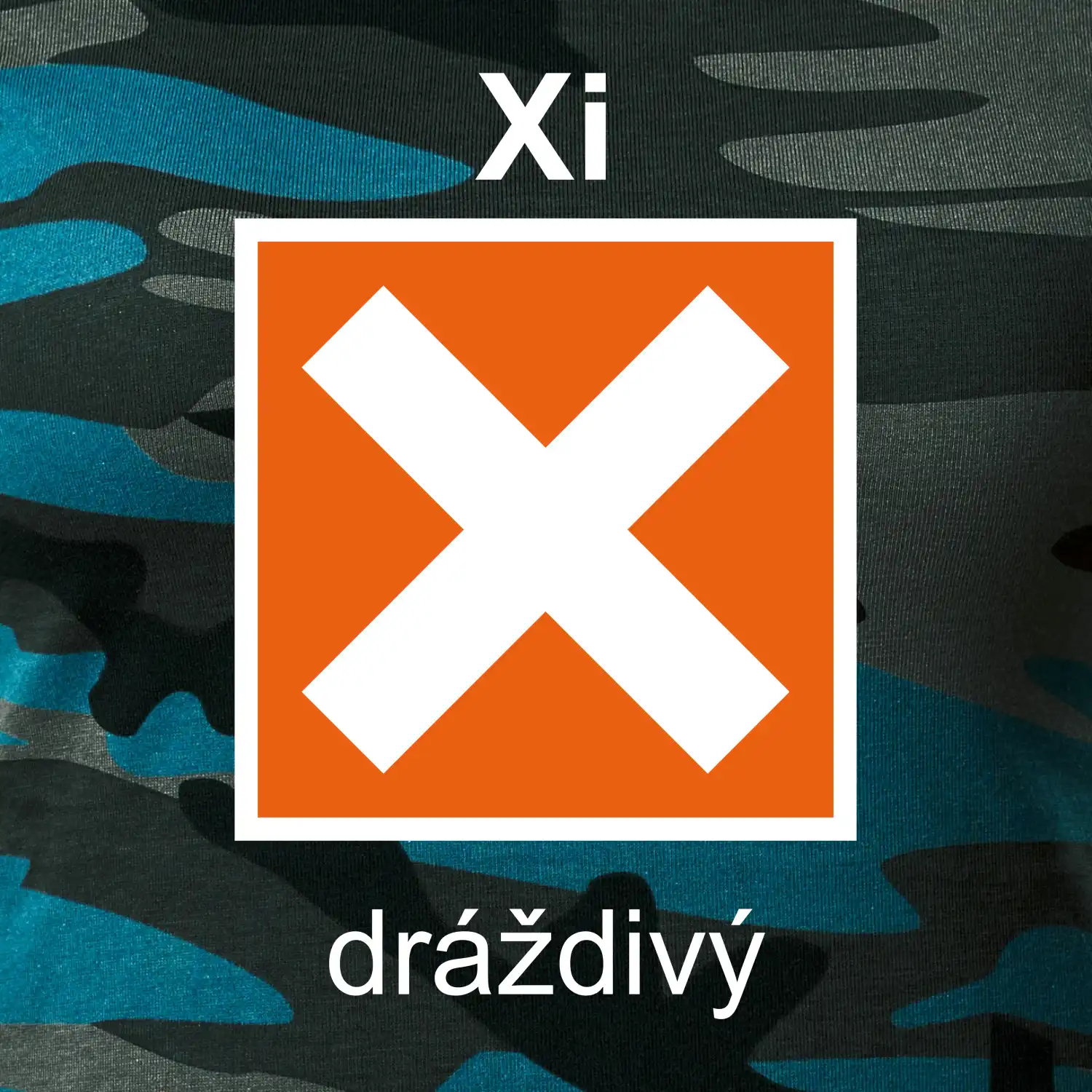 Xi Dráždivý - Výstražná tabulka na tričku