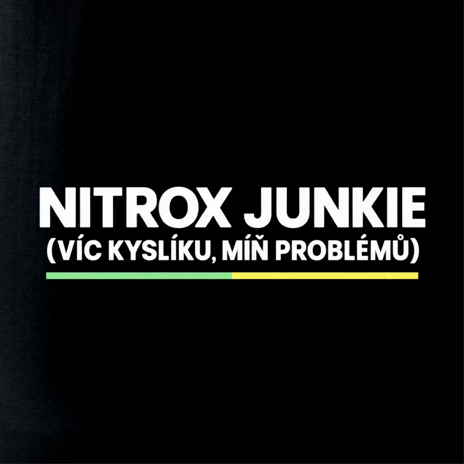 Nitrox junkie zelenožlutá linka pod nápisem