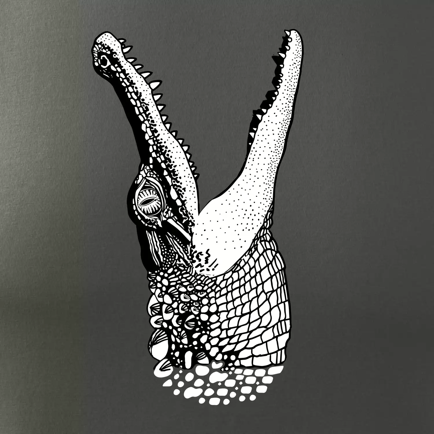 Krokodýl kreslený (Pecka design)